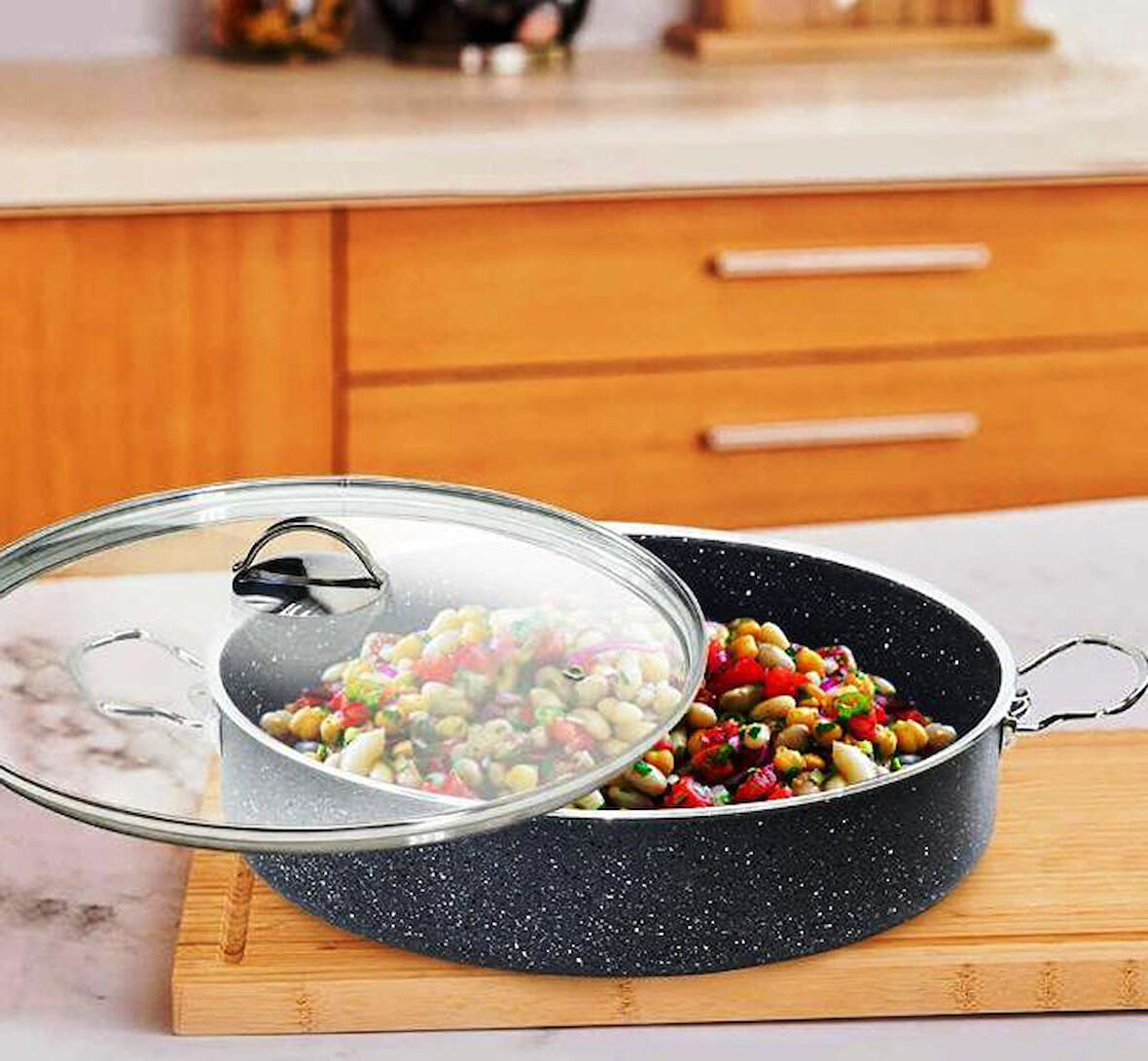 Burak Eda 24 cm Granit Pilav Karnıyarık Tencere