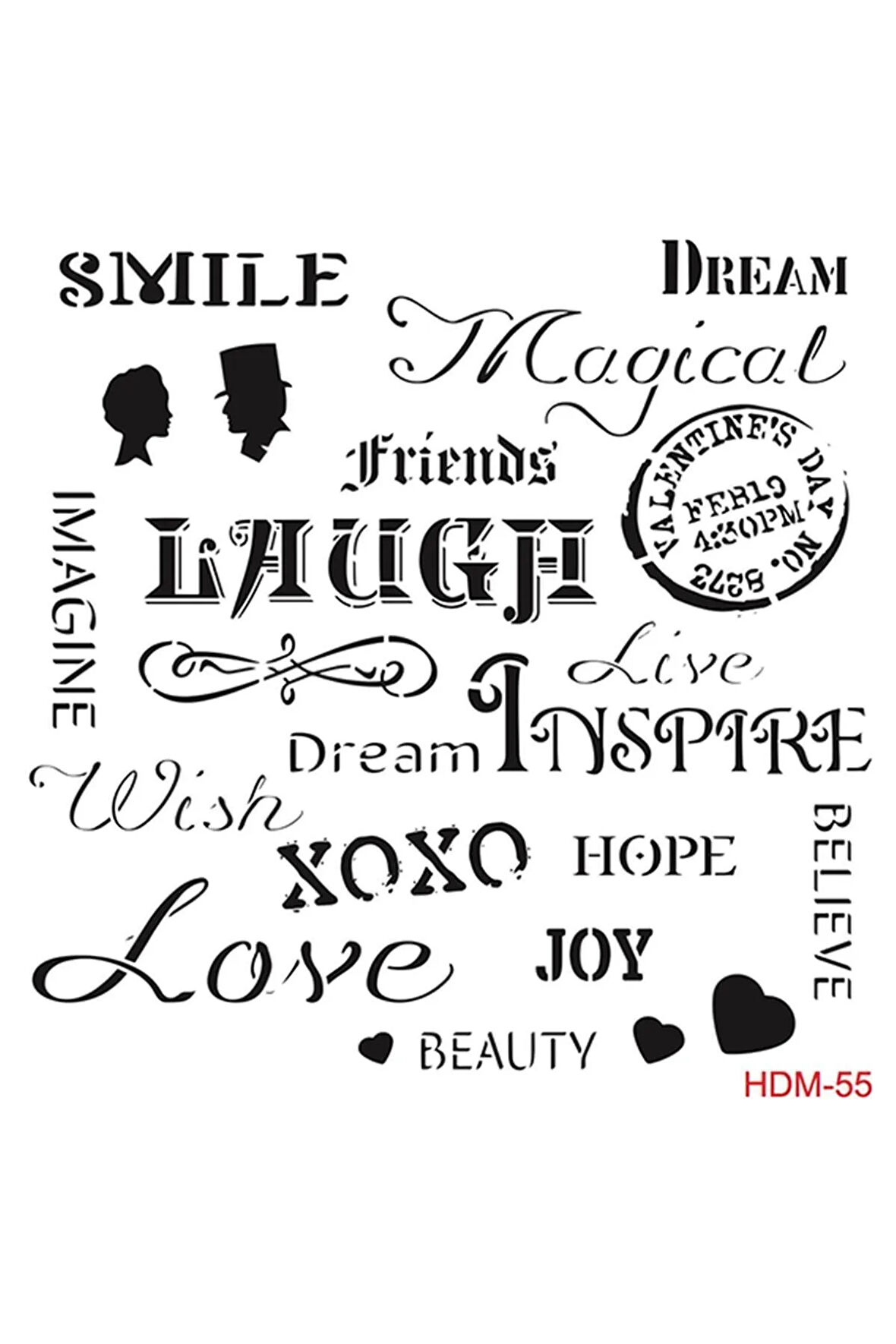 Hdm55 Home Dekor Midi Stencil (25x25)