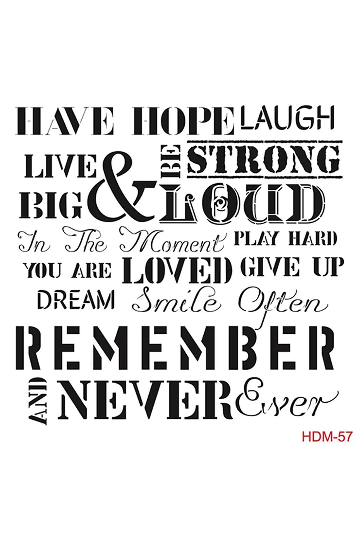 Hdm57 Home Dekor Midi Stencil (25x25)