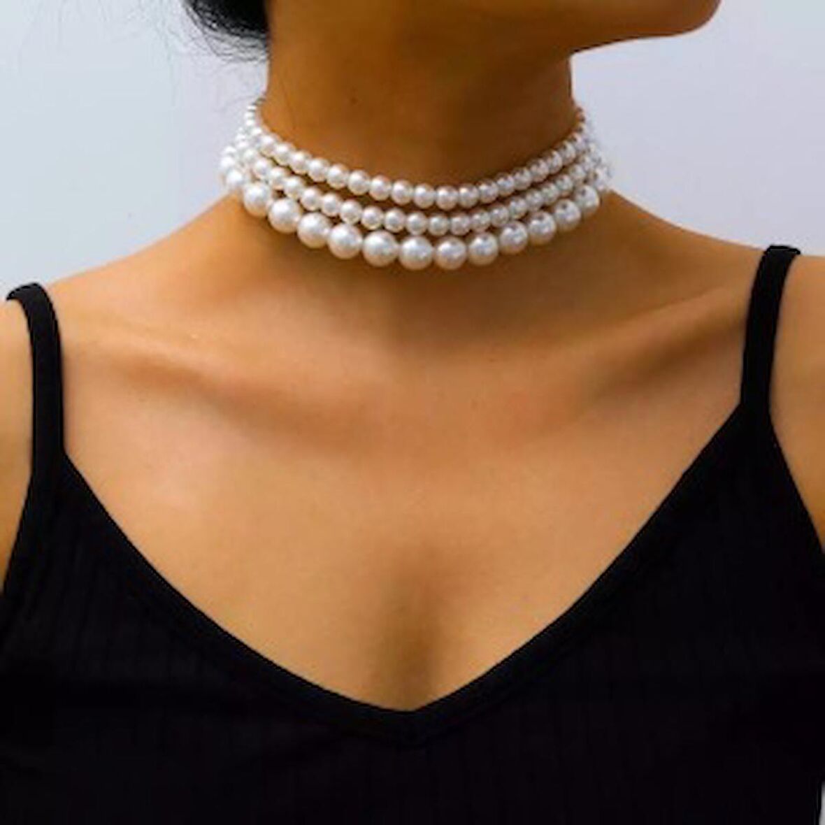 Cam İnci 3’lü Set Choker Kolye