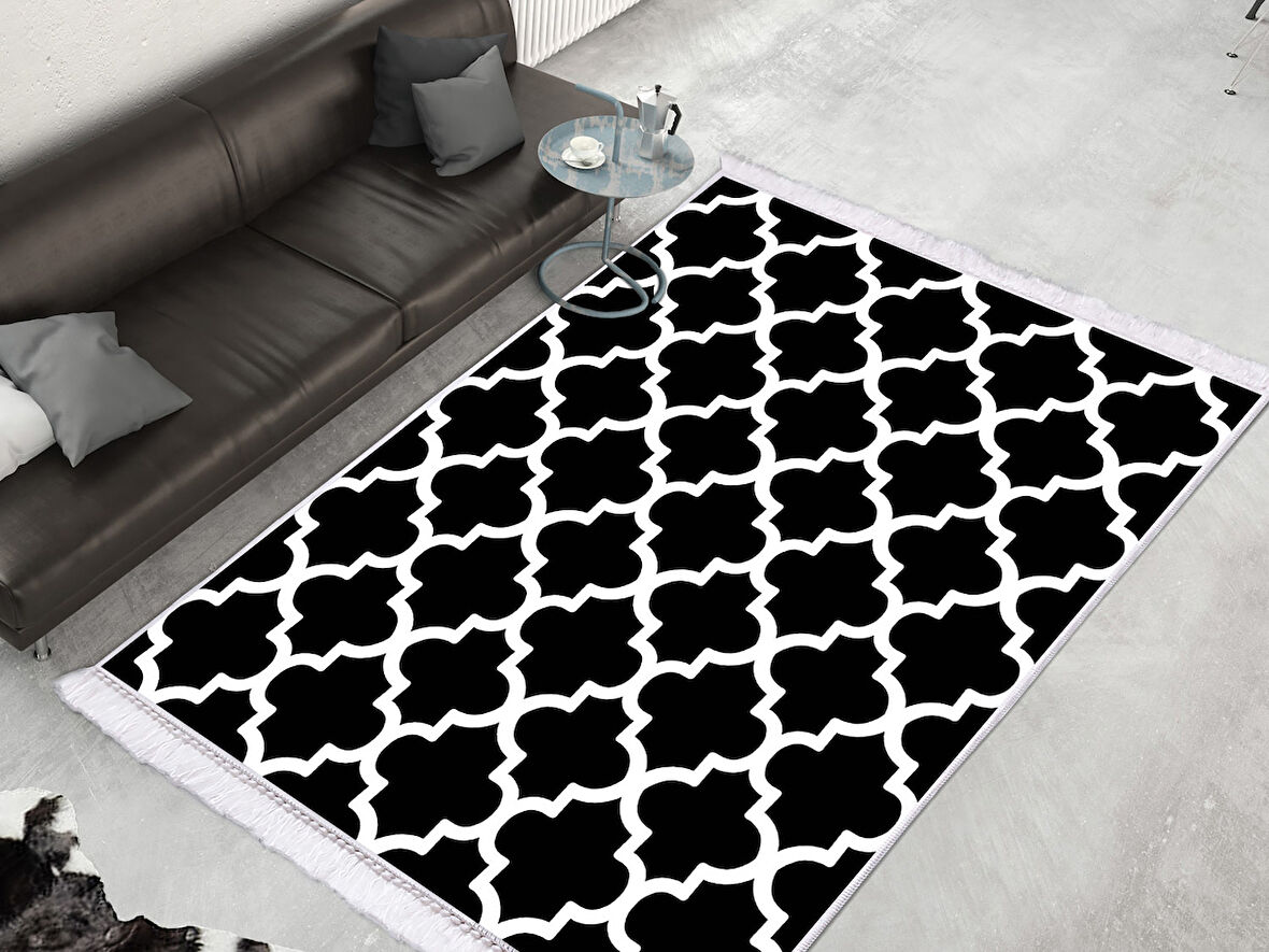 Dekoreko İnci Halı Dijital Saçaklı 1882 Desen 4