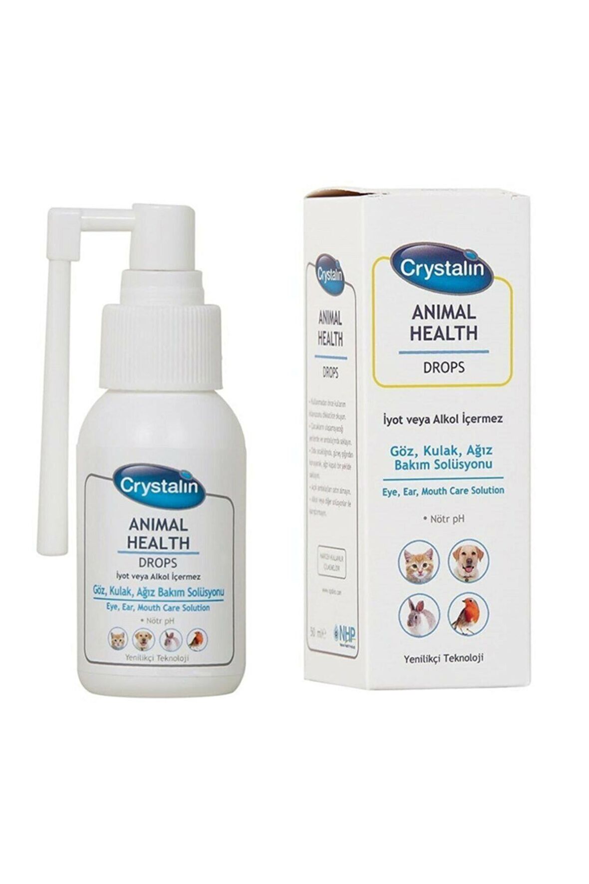 Crystalin Animal Health-Drop Köpek Göz - Kulak ve Ağız Bakım Solüsyonu 50 ML