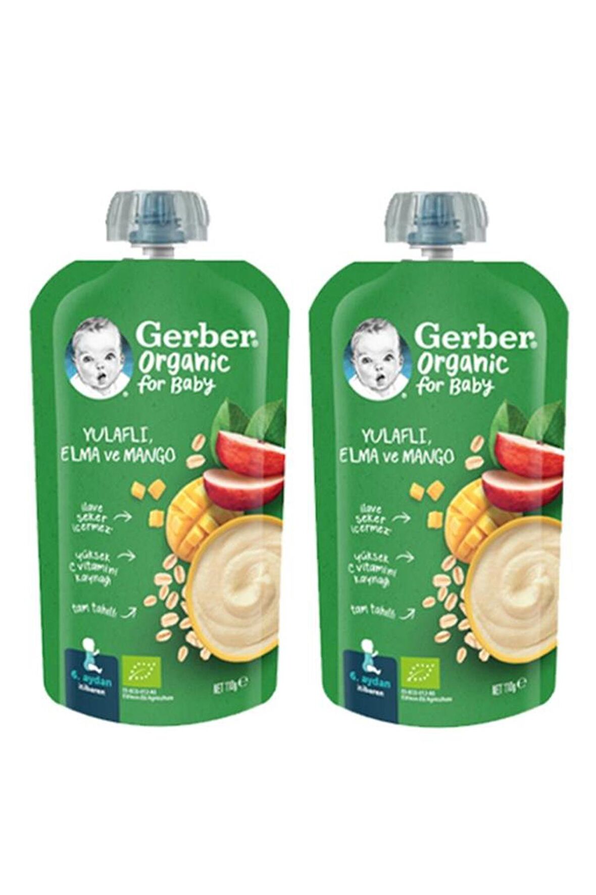 Gerber Or. Yulaflı Elma Ve Mango Püresi 110gr 4573