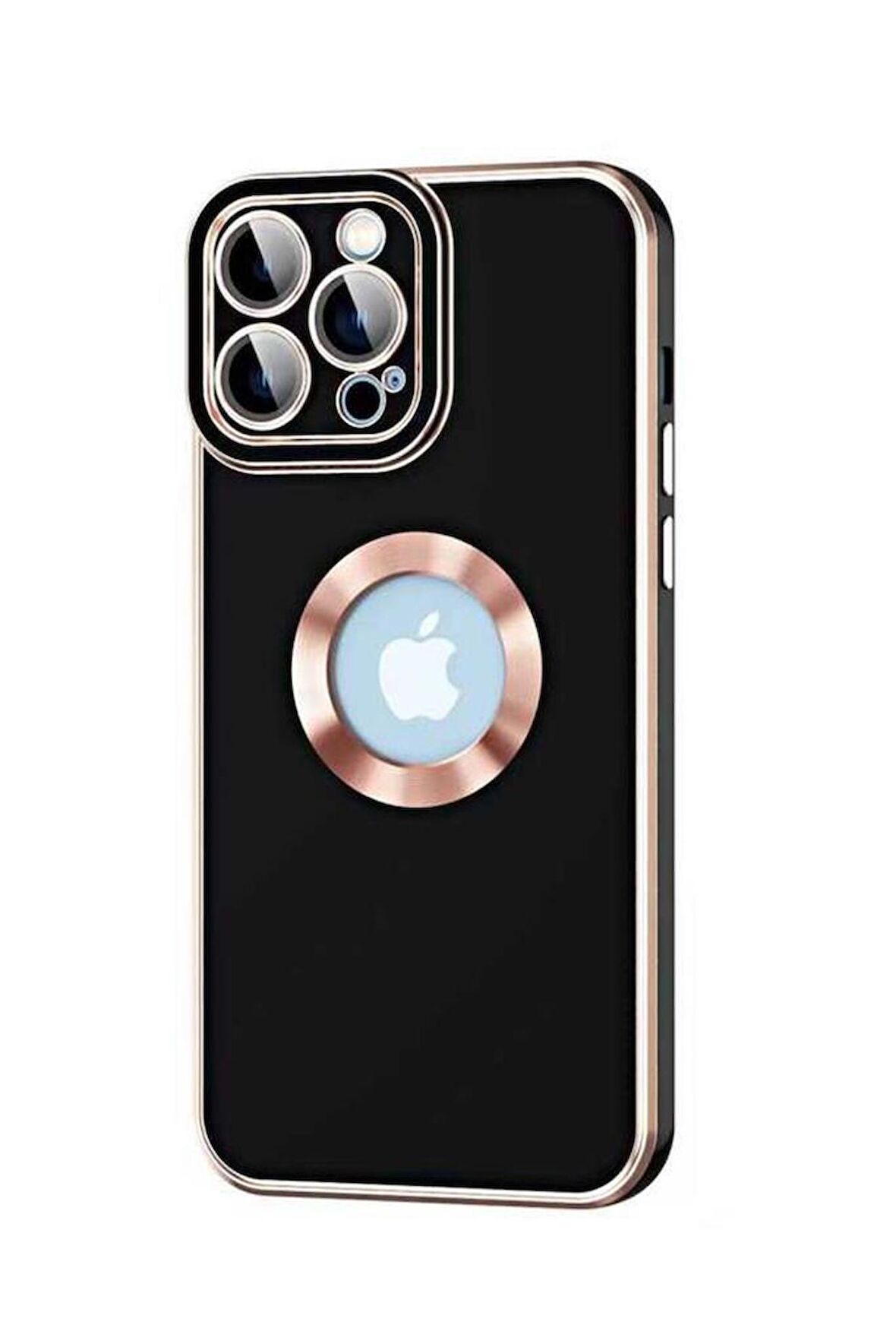 Apple iPhone 14 Pro Max Kılıf  Kamera Korumalı Logo Çevresi Halka Tasarım Lüx Kapak