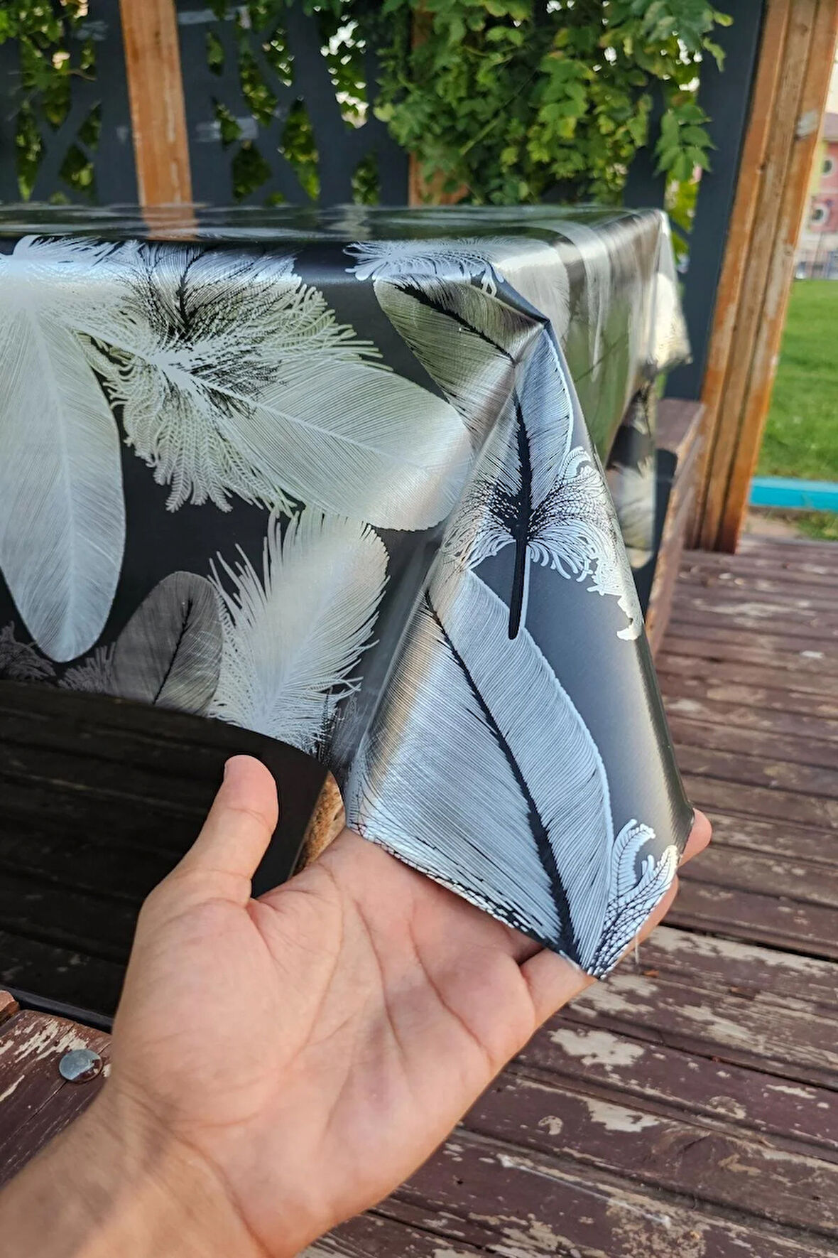 Lüks Leke Tutmaz Kolay Silinebilir Masa Örtüsü Dekoratif Muşamba Sofra Bezi