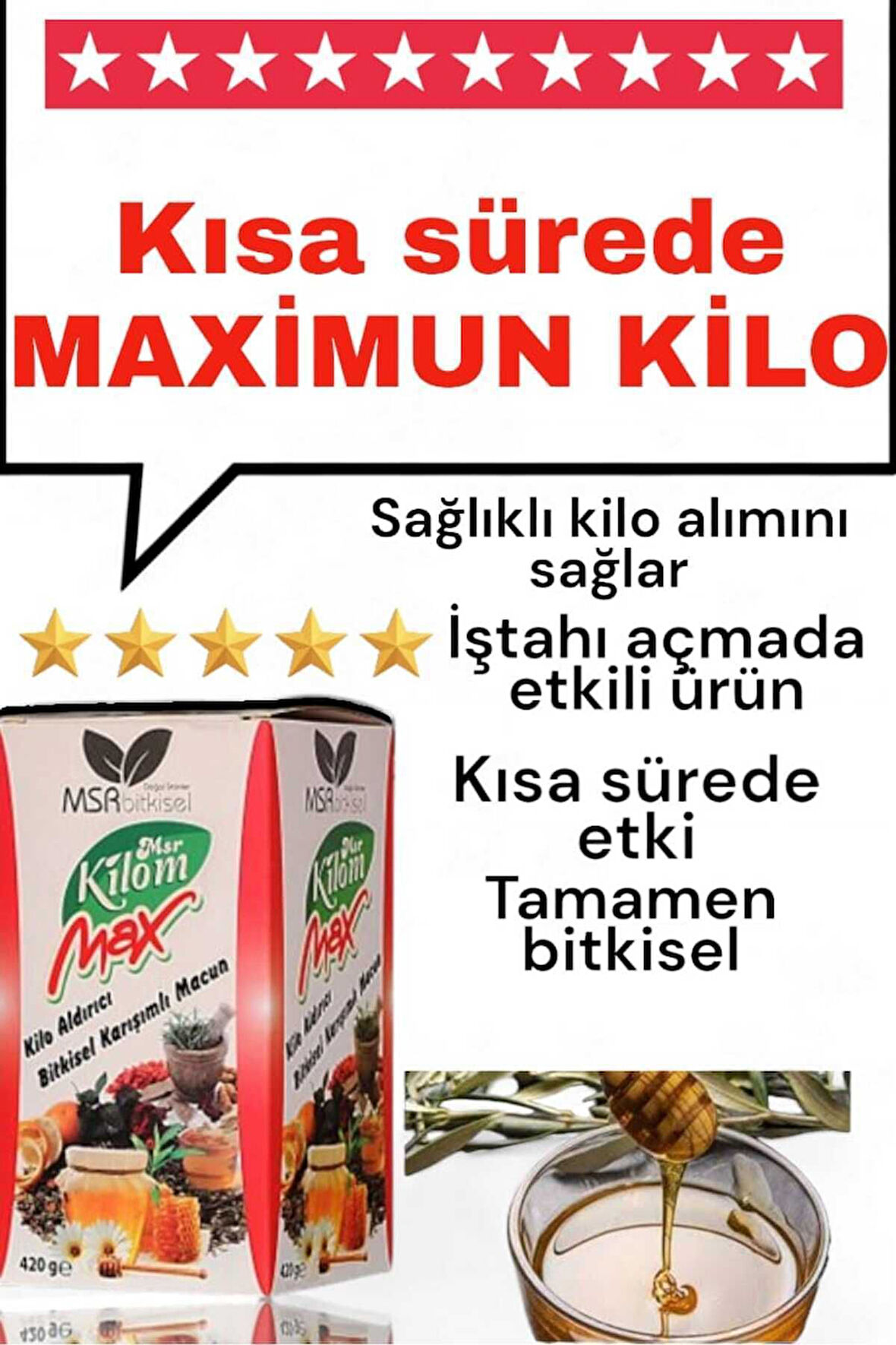 Kilommax ( Iştah Açıcı Kilo Aldırıcı ) Bitkisel Karışımlı Macun 420g