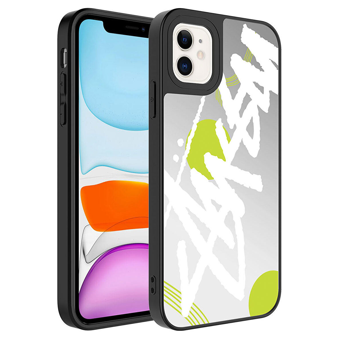 Apple iPhone 12 Kılıf Aynalı Desenli Kamera Korumalı Parlak Zore Mirror Kılıf