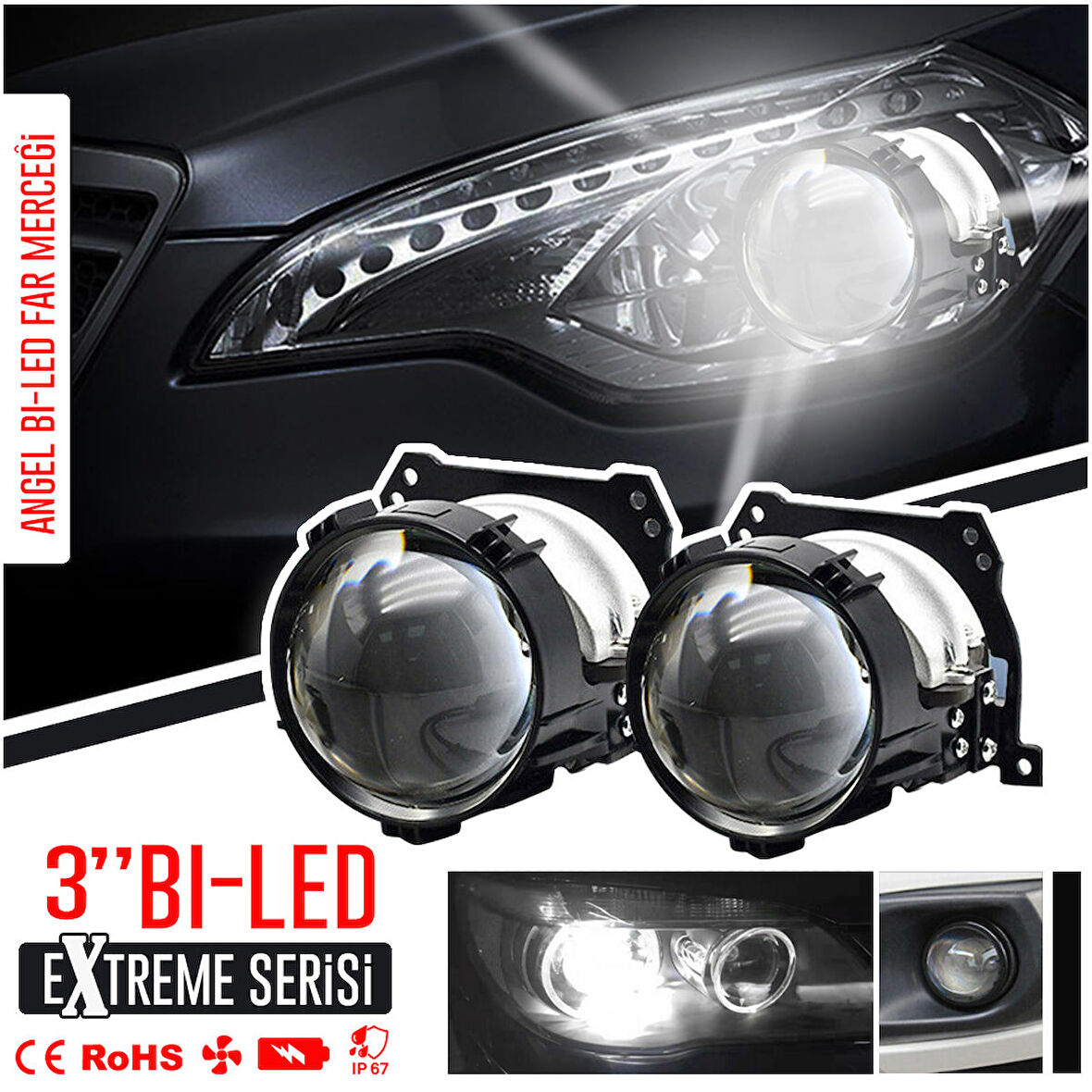 Bi-Led 3” Projektör Lens