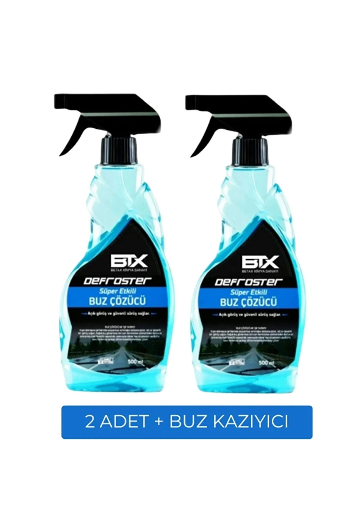 Buz Çözücü Defroster Sprey 500 ml 2 Adet Buz Kazıyıcı Hediyeli