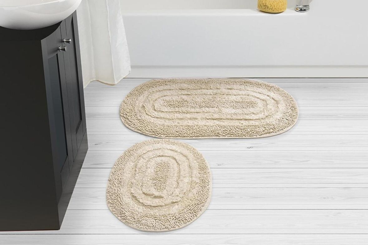 ALANUR HOME TRİO BUKLE COTTON 2'Lİ PASPAS TAKIMI CAPPUCİNO