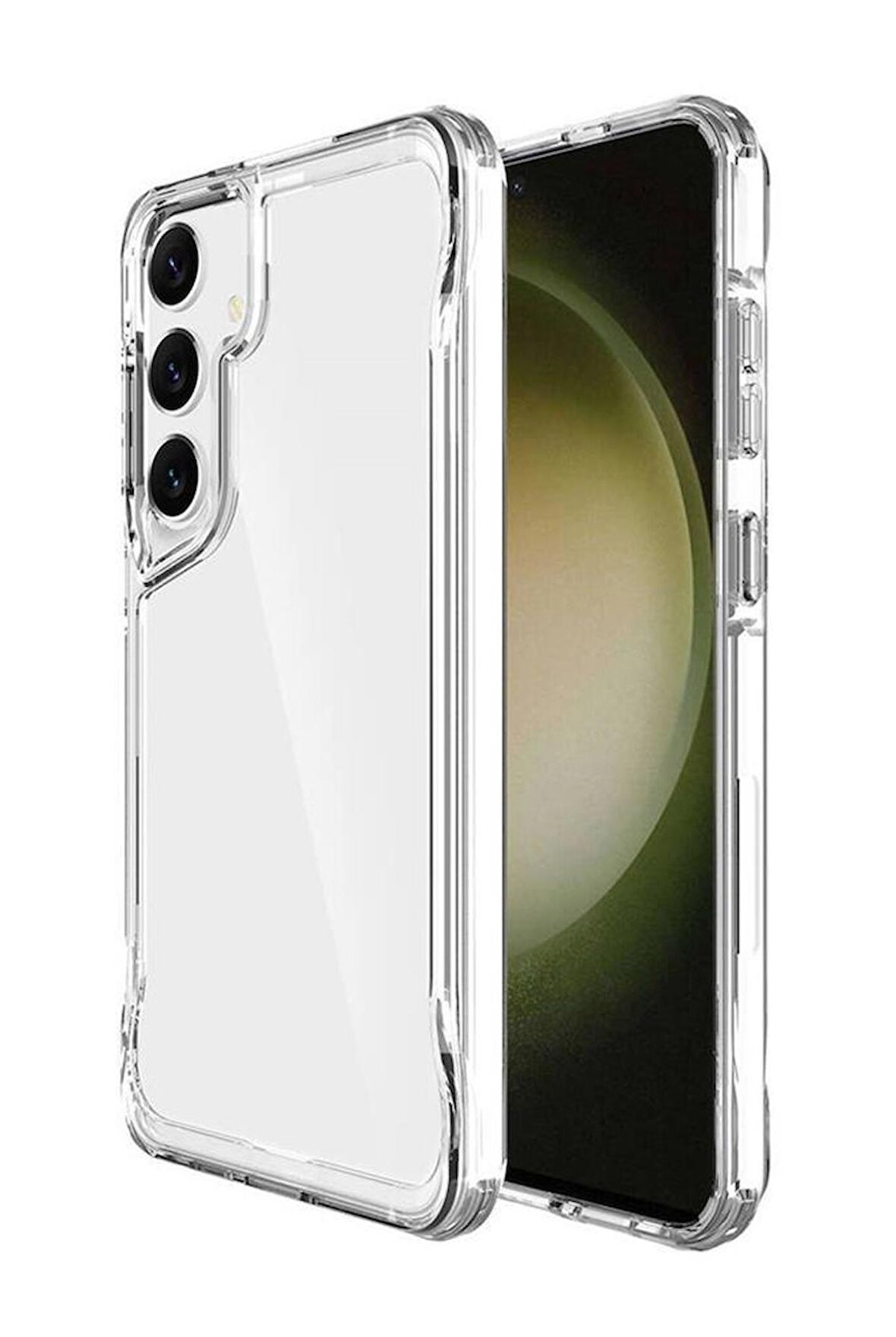 Galaxy S24 Plus Kılıf Kamera Çıkıntılı Lüx Şeffaf Silikon 