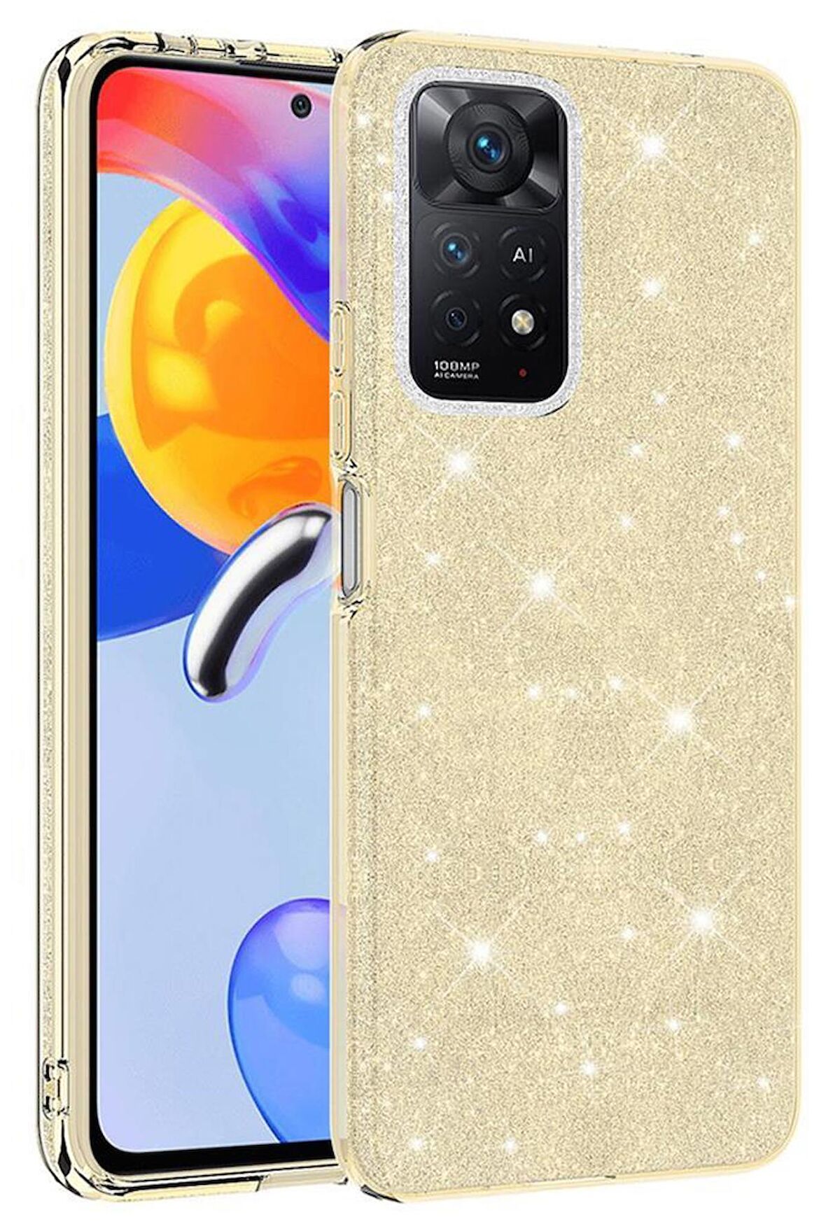 Xiaomi Redmi Note 11 Pro 5G Kılıf Simli Renkli Silikon 