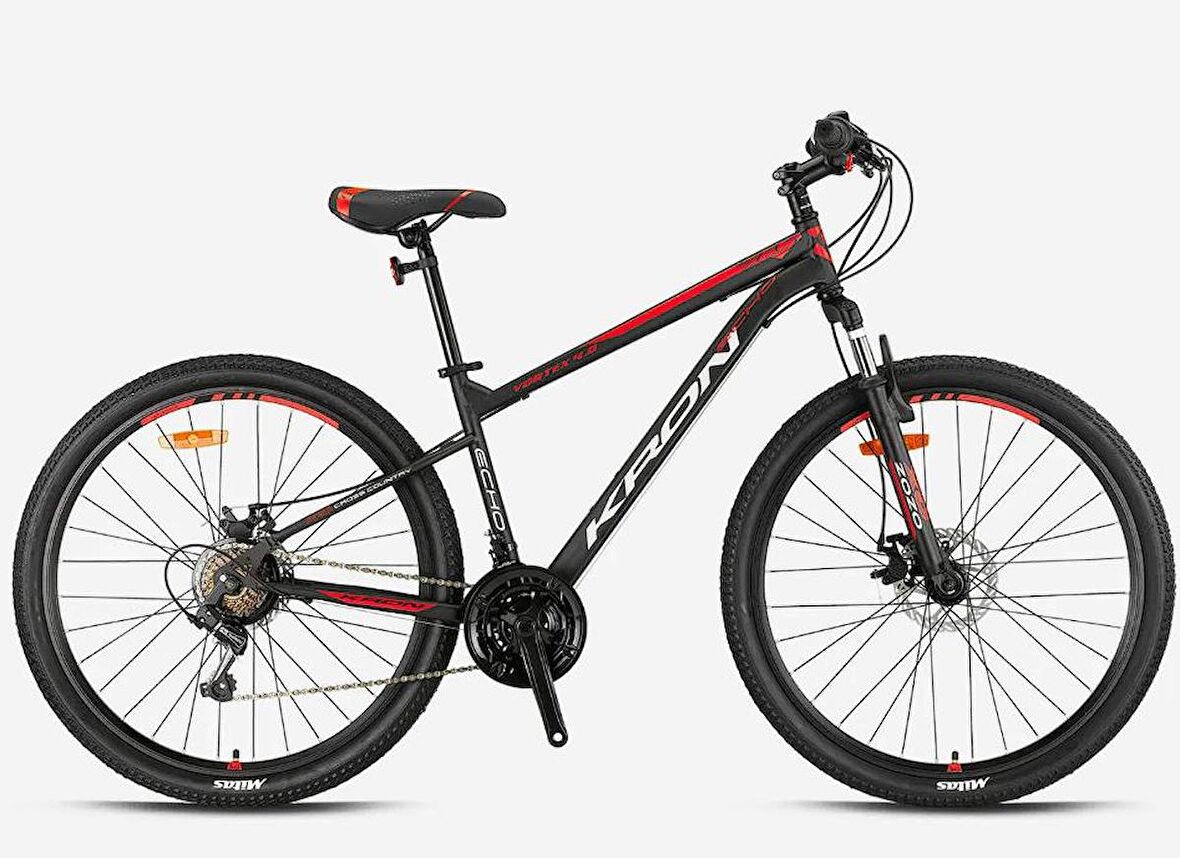 VORTEX 4.0 - 26  MTB - 16' - 21 Vites - M.DISC - Mat Siyah-Gri/Kırmızı