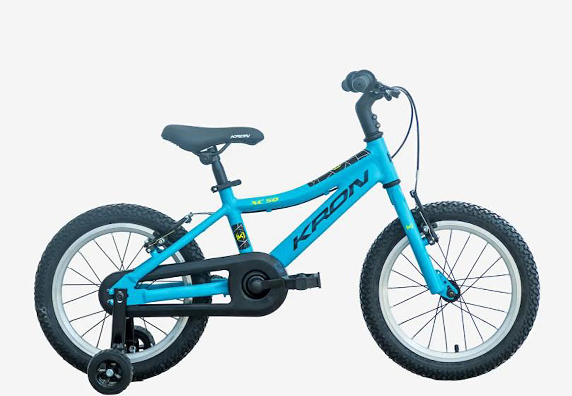 XC 50 - 16" MTB - 8' - Single Speed - V.B - Turkuaz-Beyaz/Neon Sarı