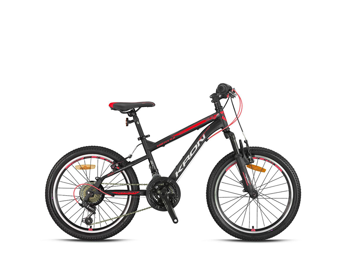 VORTEX 4.0 - 20  MTB - 11' - 7 Vites - V.B. - Mat Siyah-Gri/Kırmızı