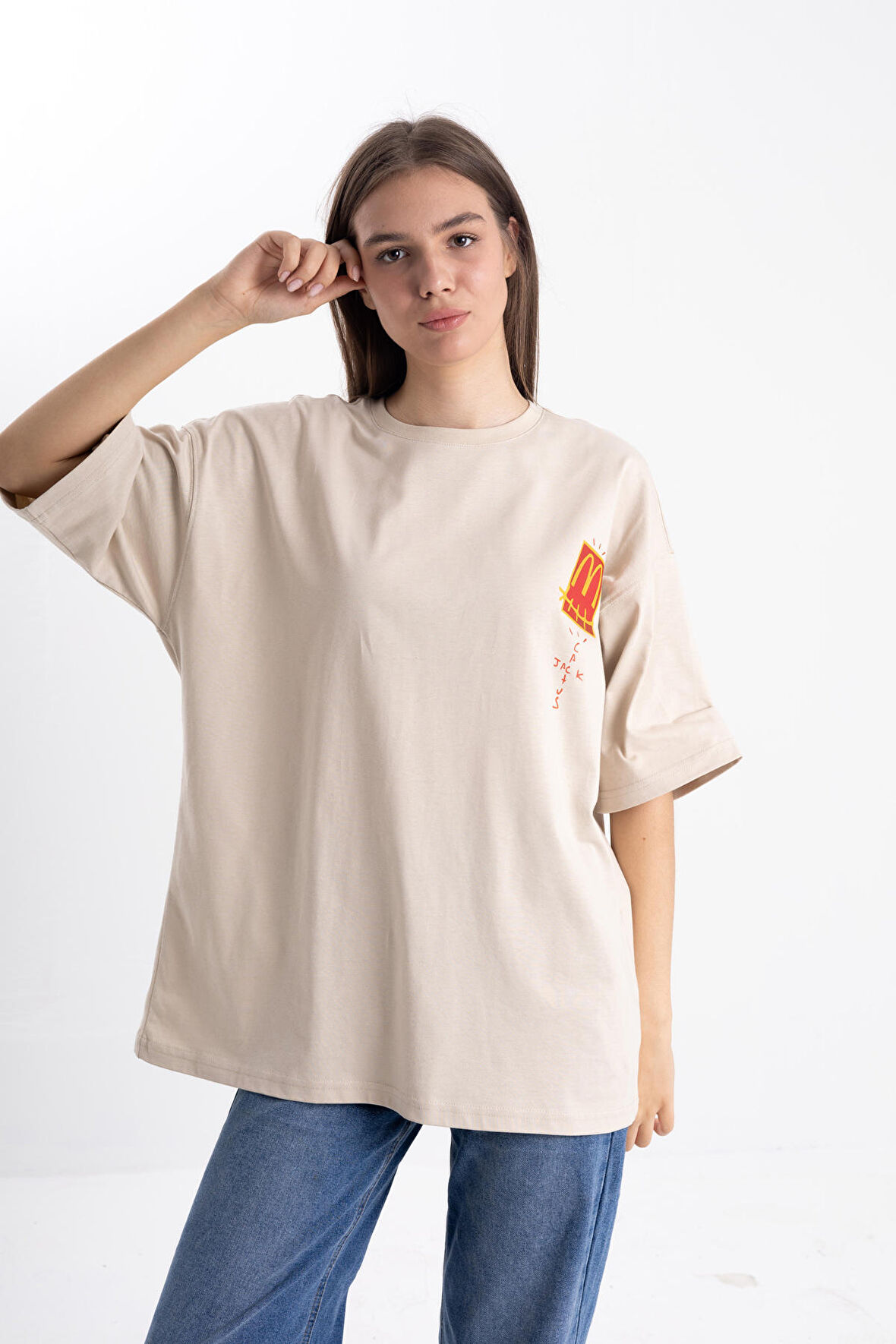 Unisex Cactus Jack Baskı Tshirt