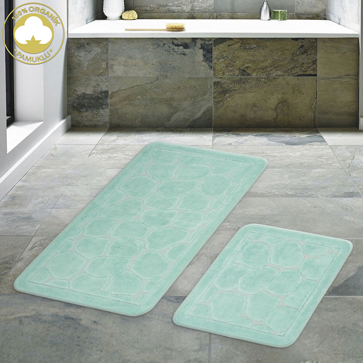 Alanur Antik Cotton 2 Li Paspas Su Yeşil