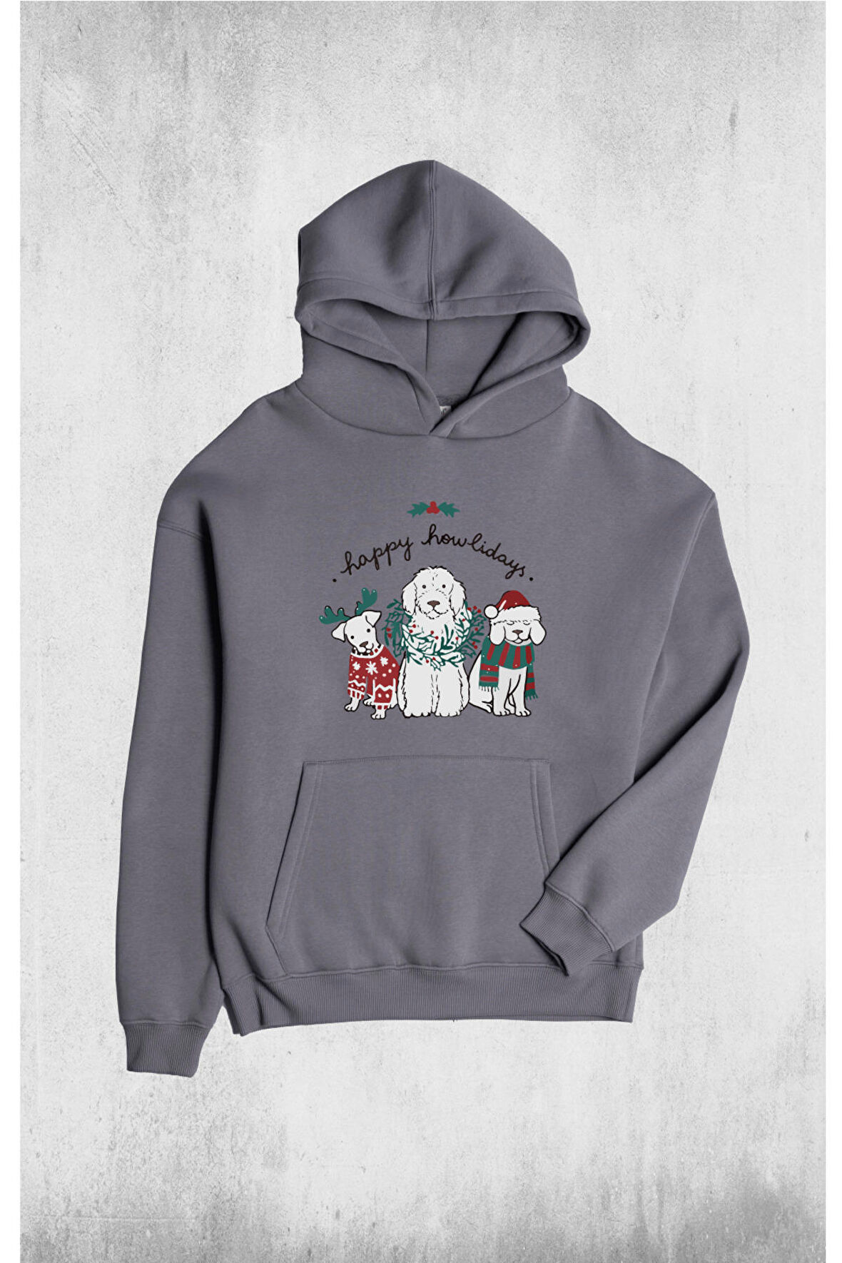 Unisex Howliday Kapüşonlu Sweatshirt