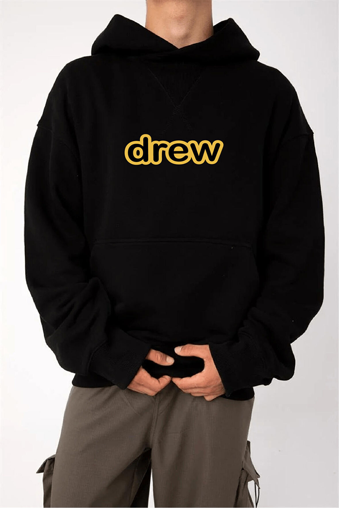 Unisex Oversize Drew Kapüşonlu Sweatshirt