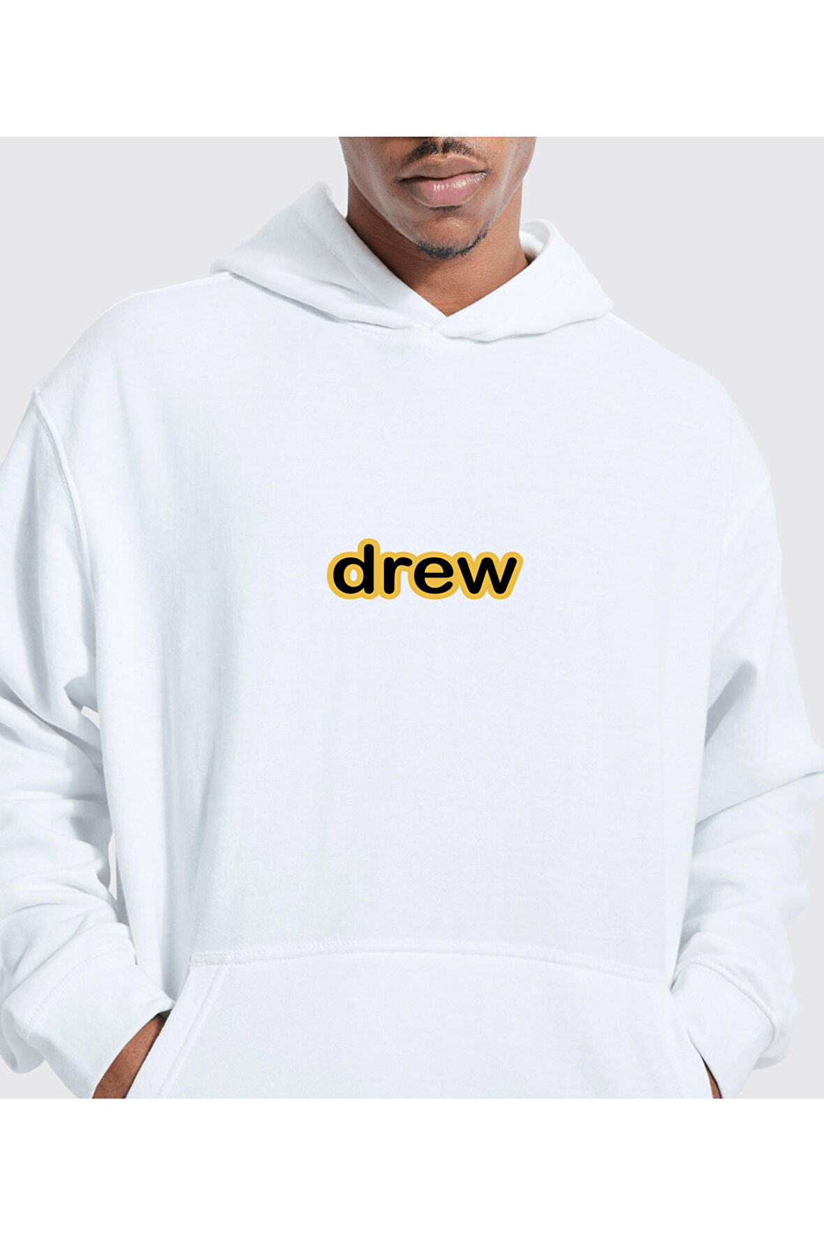 Unisex Oversize Drew Kapüşonlu Sweatshirt