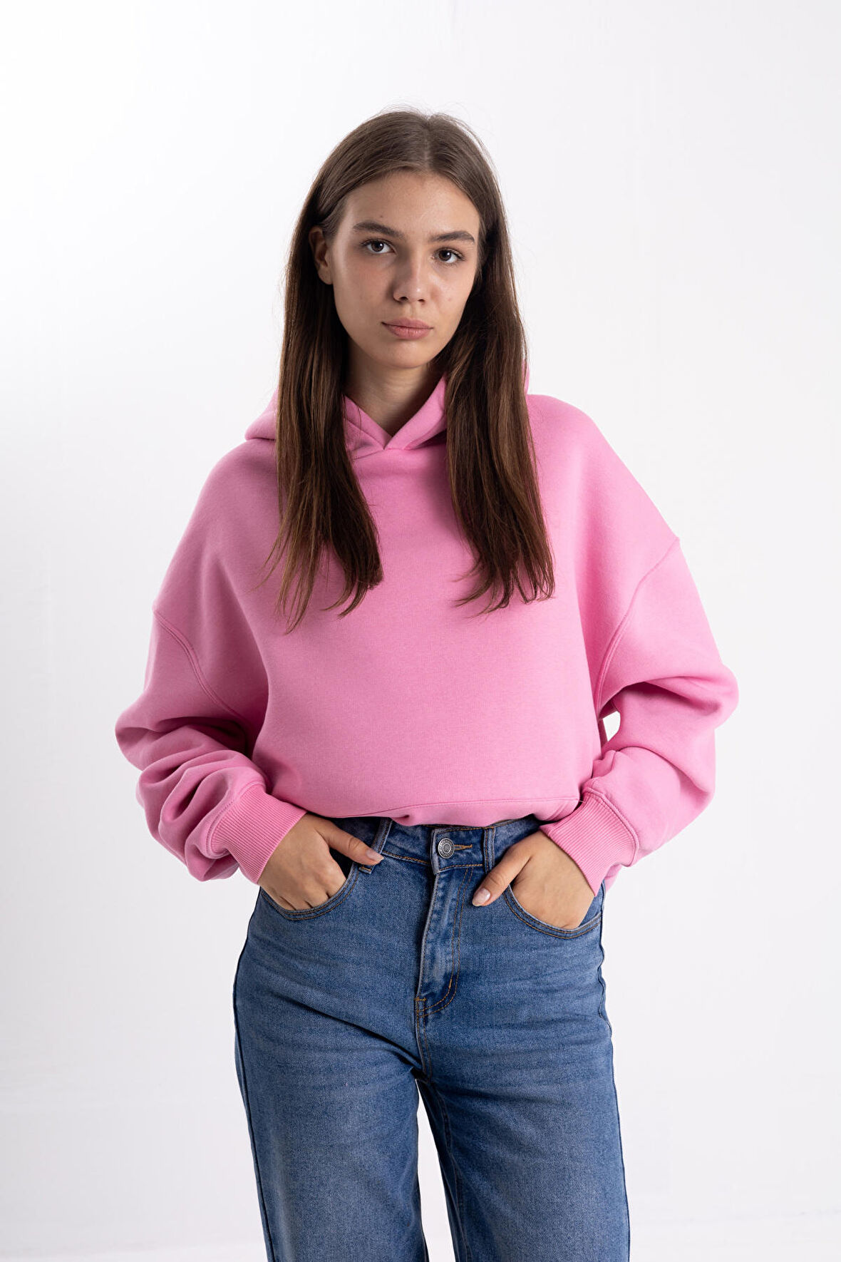 Unisex Oversize Nasa Kapüşonlu Sweatshirt