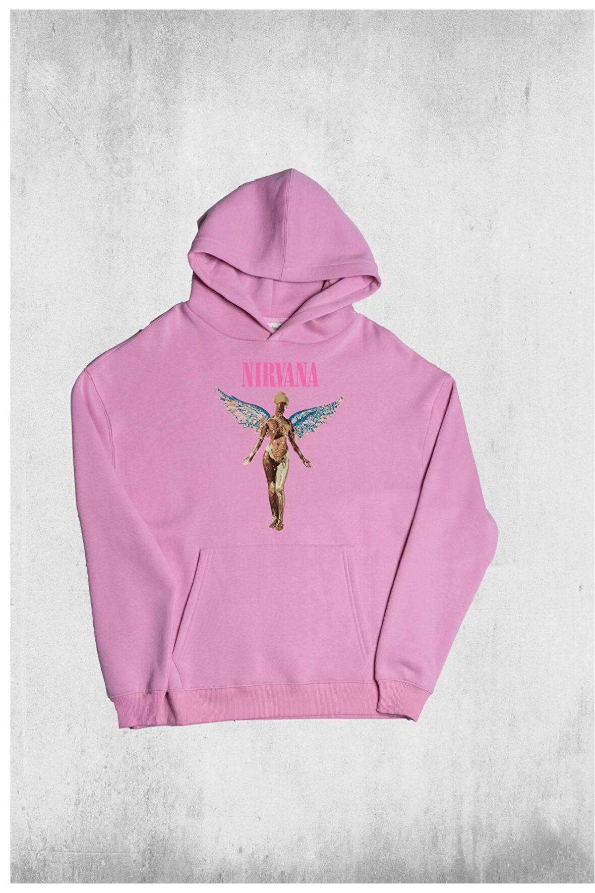 Unisex Oversize Nirvana Kapüşonlu Sweatshirt