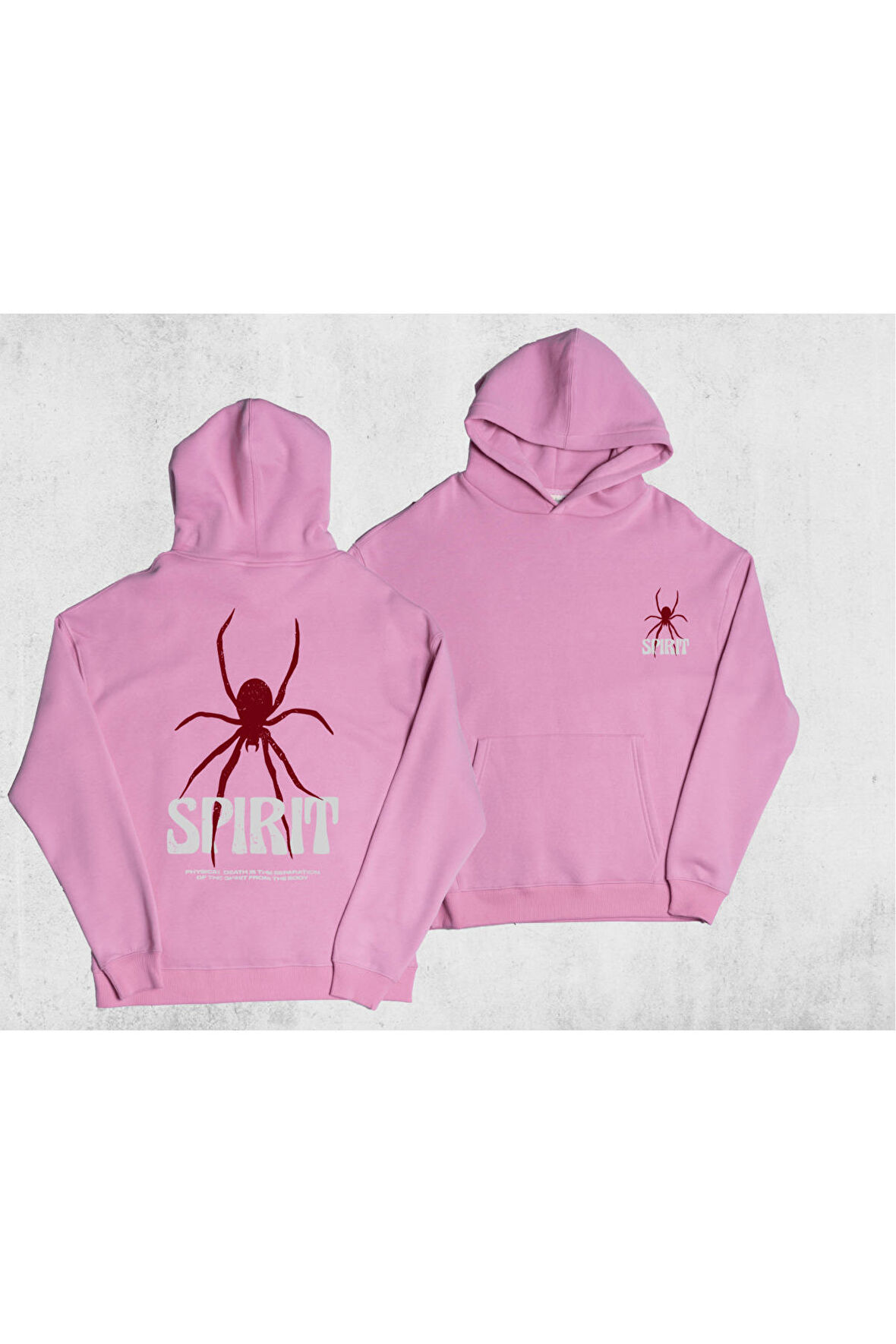 Unisex Oversize Spirit Kapüşonlu Sweatshirt