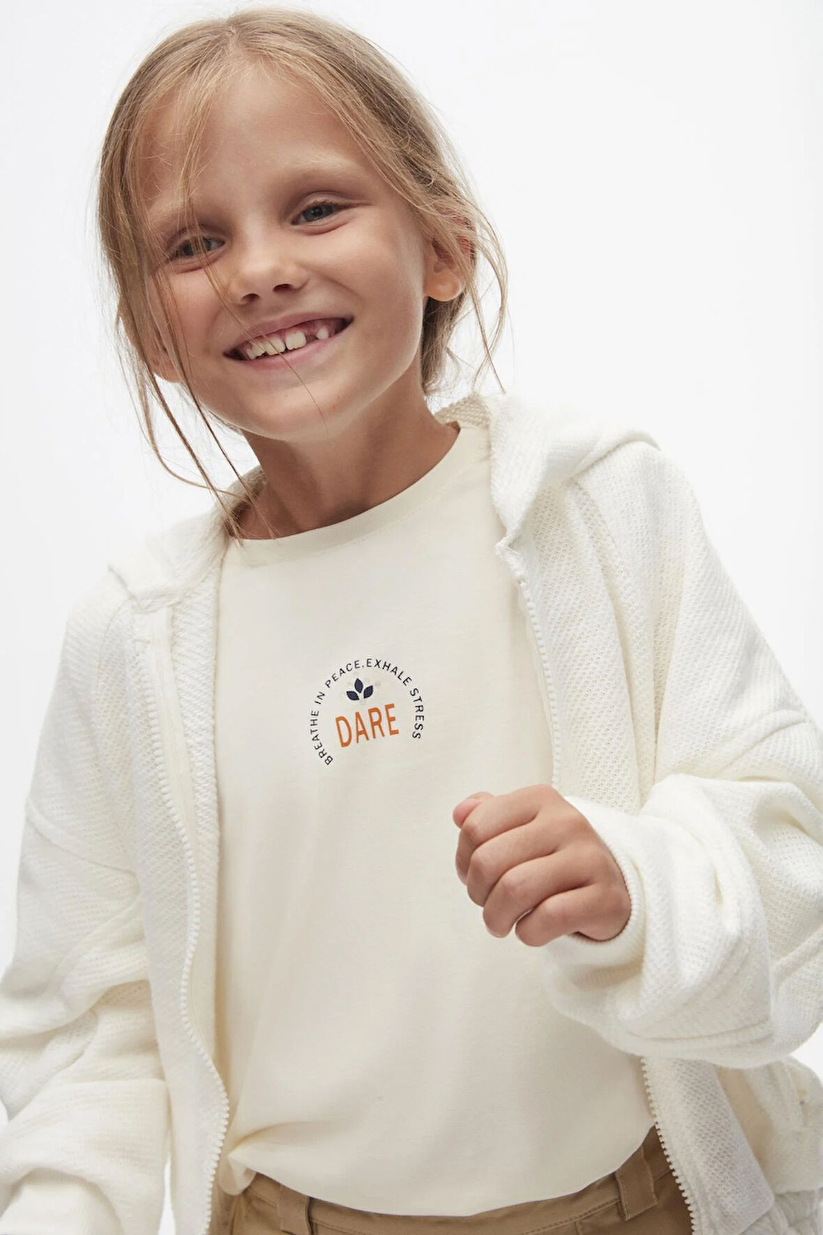 Nk Kız Çocuk Lotus Sweatshirt 8-14 Yaş Krem