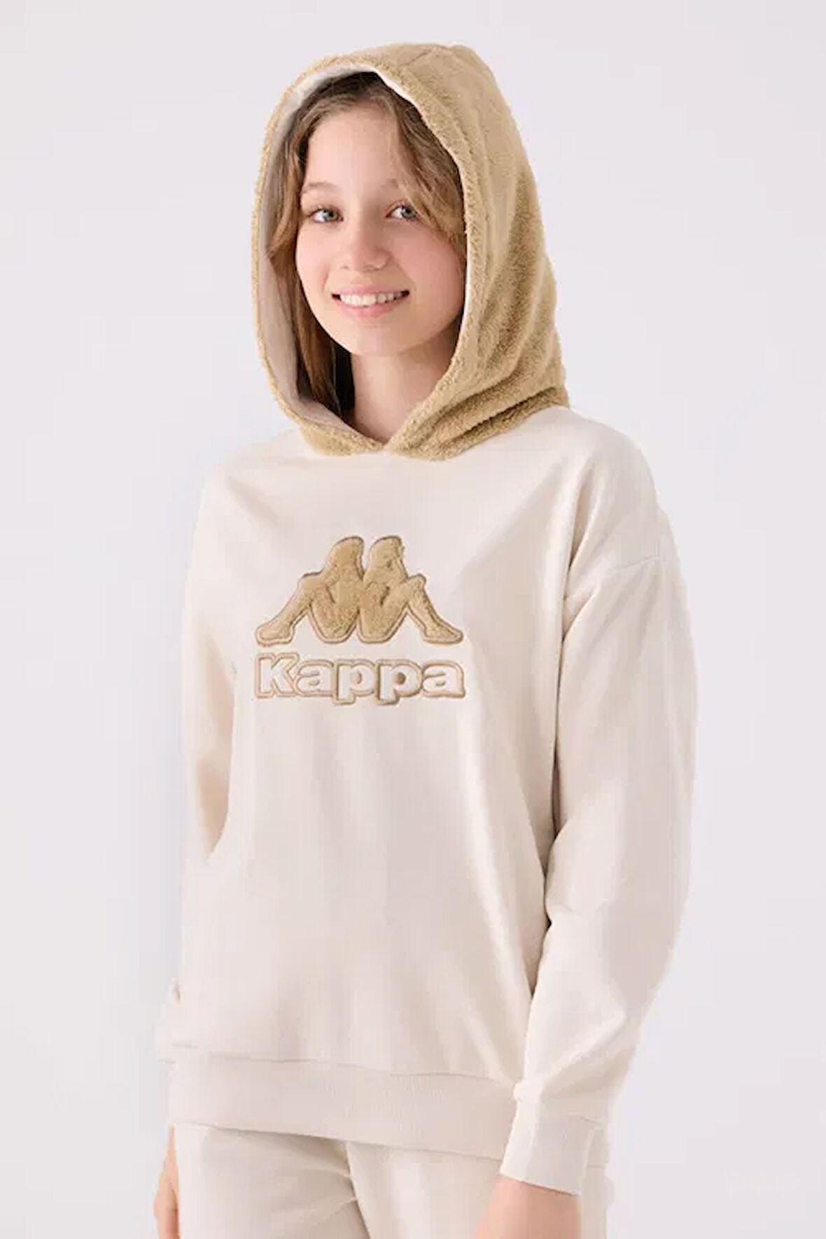 Kappa Kız Çocuk Sweatshirt 6-16 Yaş Bej