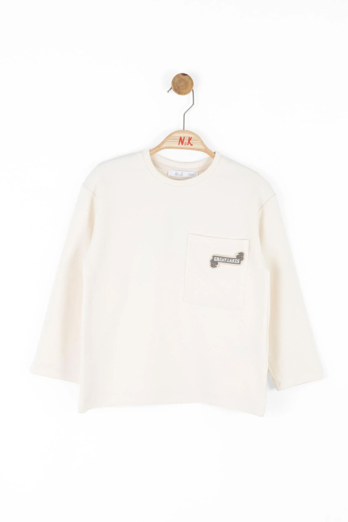 Nk Erkek Çocuk Laker Sweatshirt 4-8 Yaş Ekru