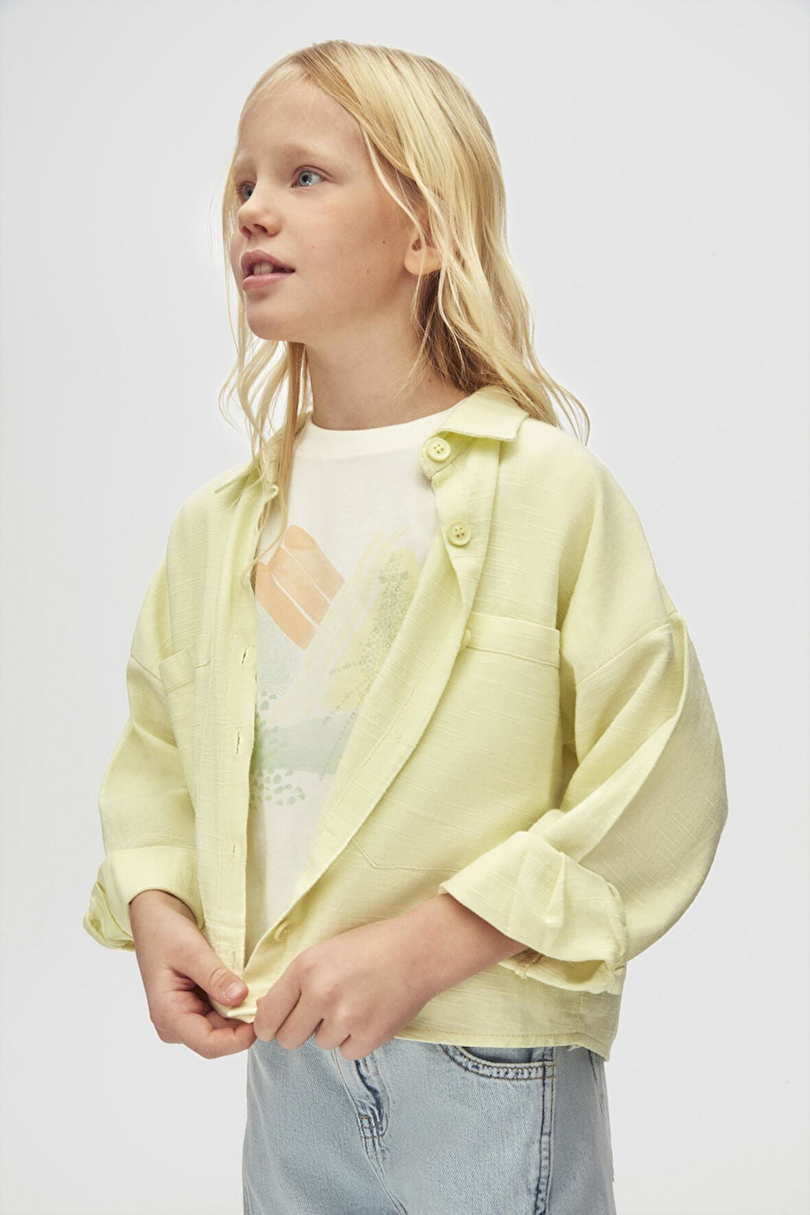 Nk Kız Çocuk Jade Gömlek 8-14 Yaş Sarı