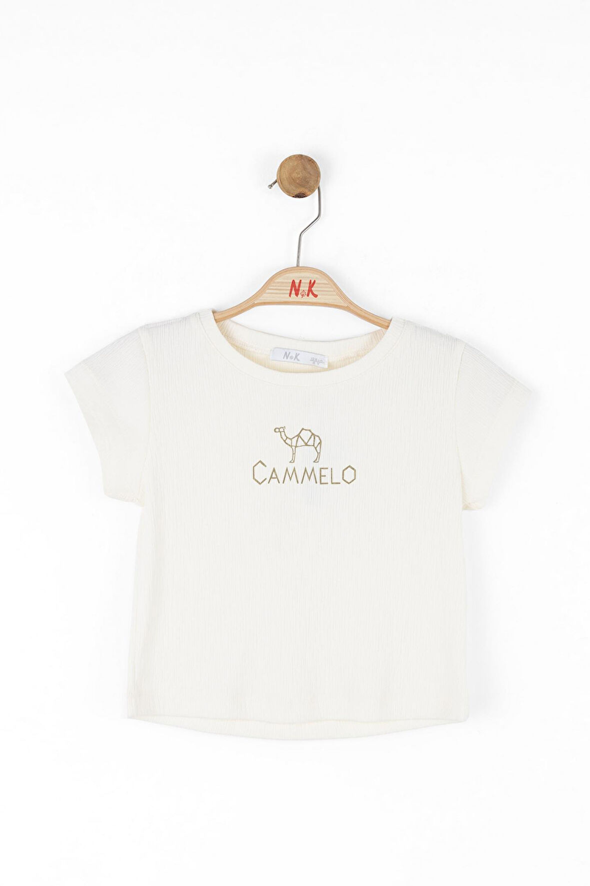 Nk Kız Çocuk CameloTshirt 8-14 Yaş Krem