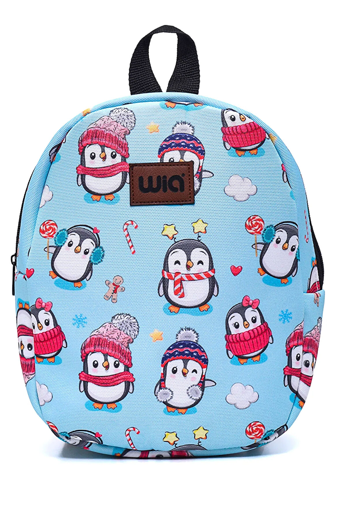 Wia Eğlenceli Baskı Tek Bölmeli Kreş Çanta Mavi