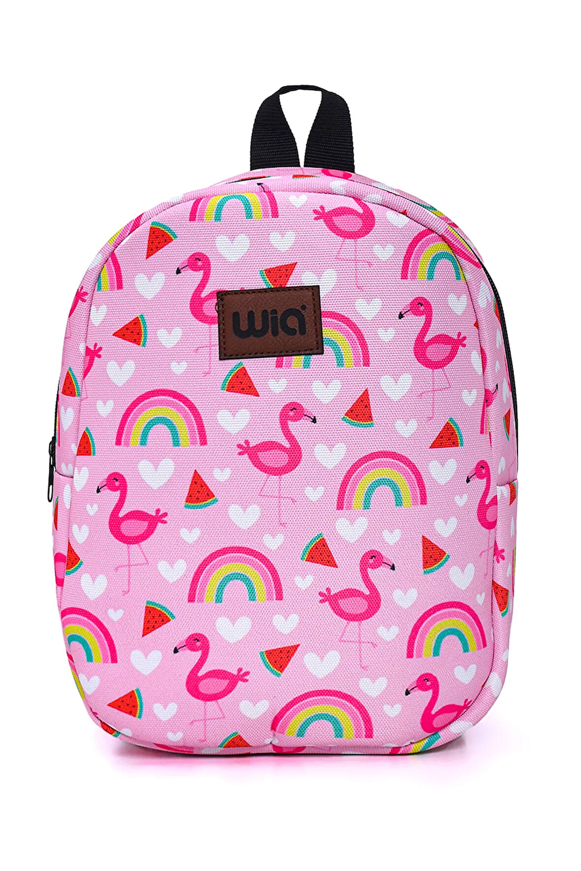 Wia Eğlenceli Baskı Tek Bölmeli Kreş Çanta Pembe