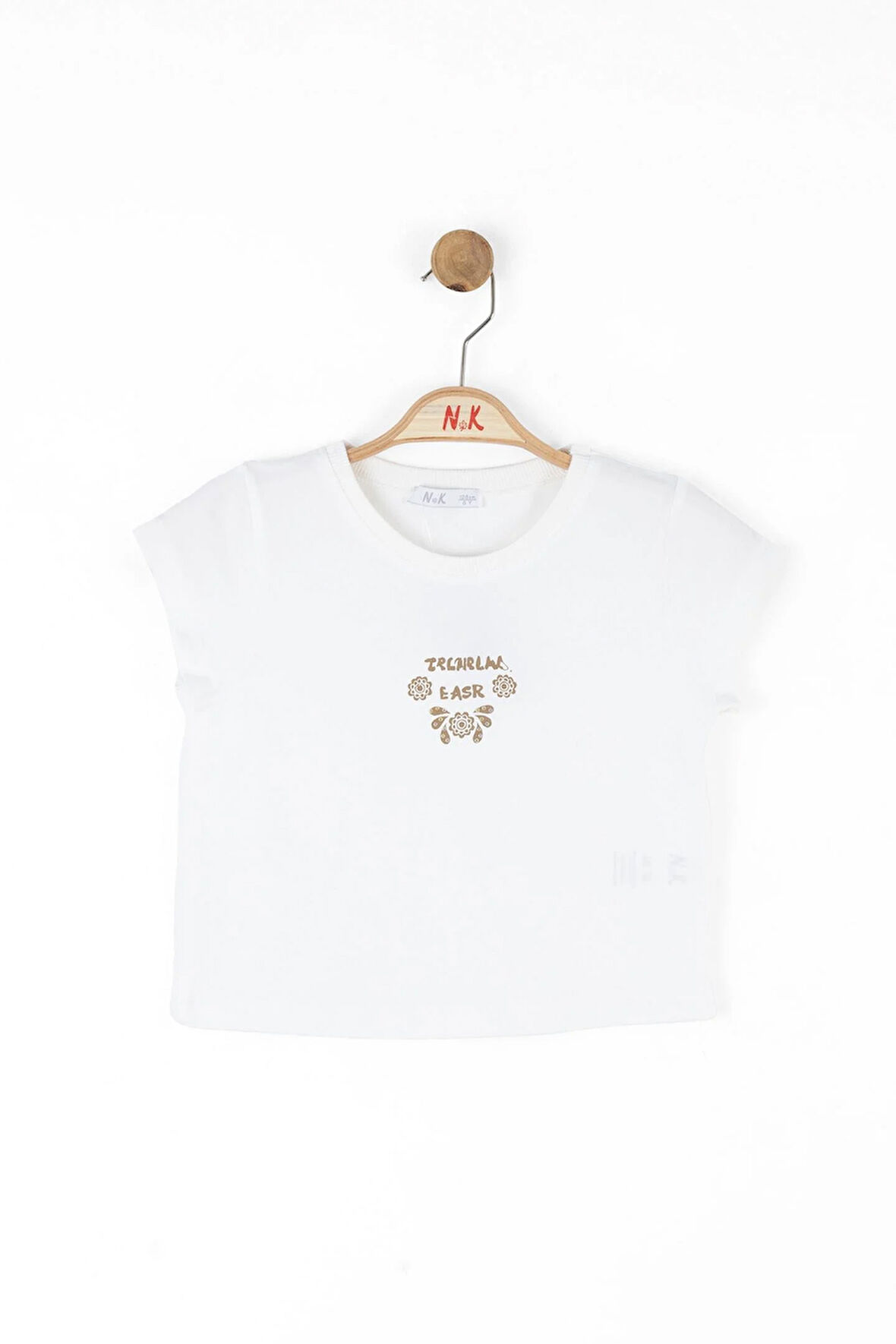 Nk Kız Çocuk Drop Tshirt 8-14 Yaş Ekru