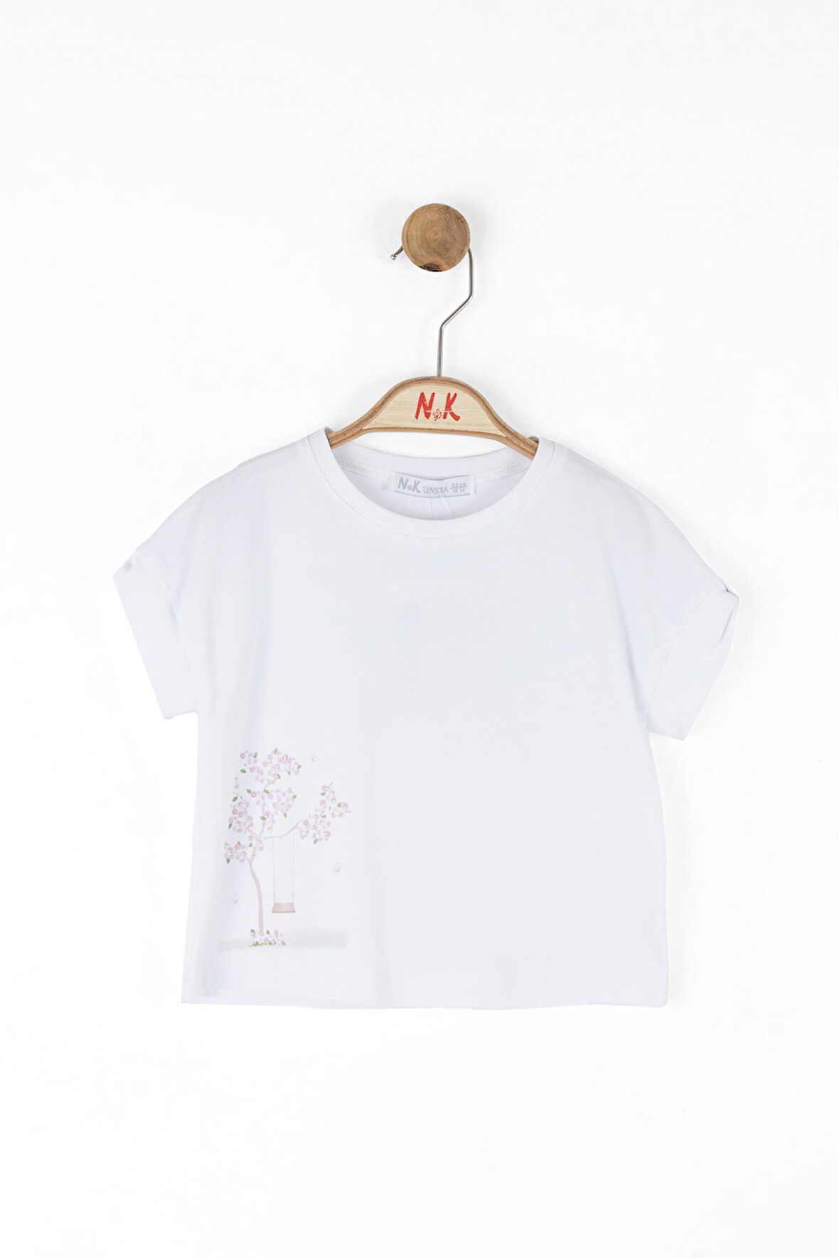 Nk Kız Bebek Salıncaklı Tshirt 1-4 Yaş Ekru