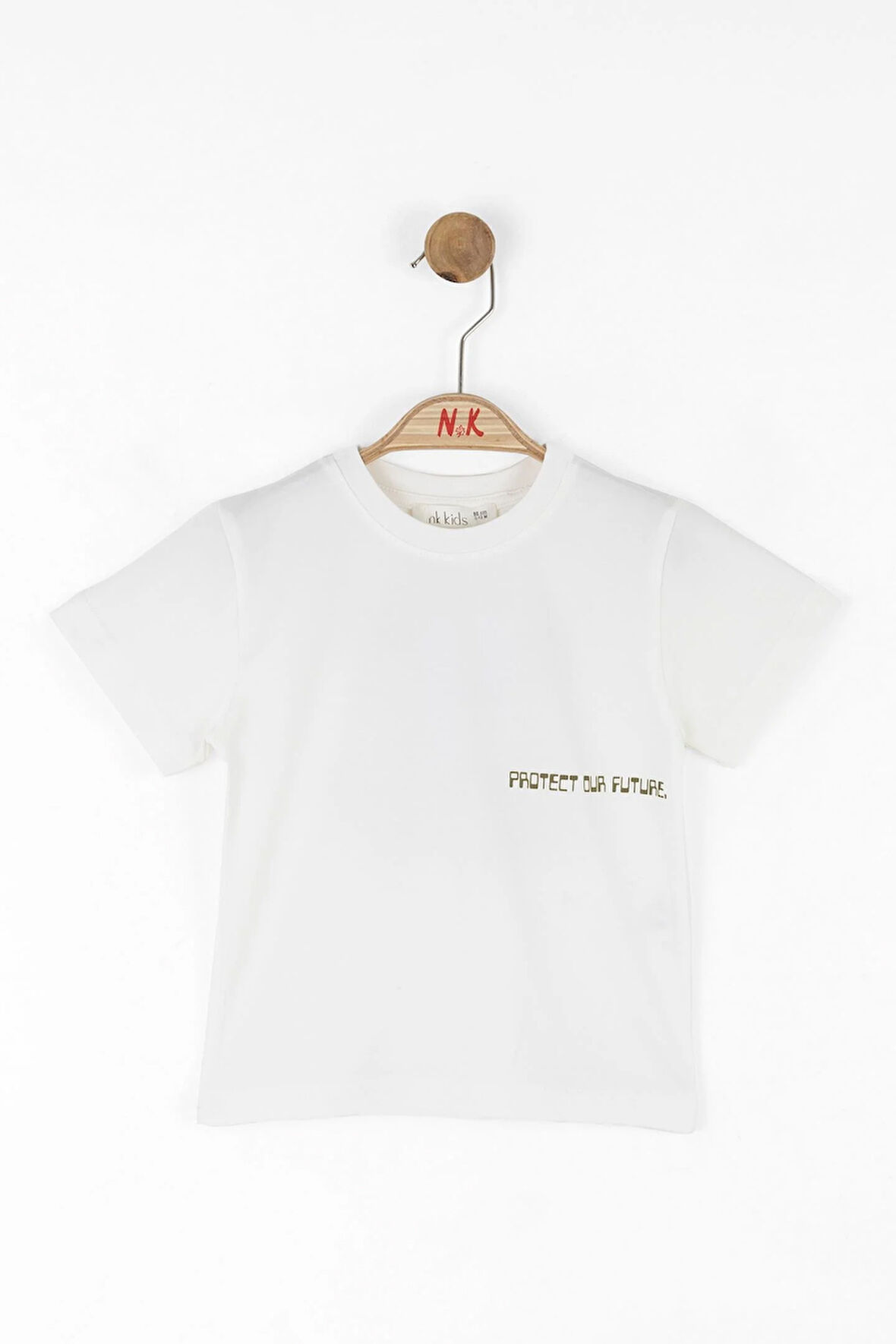 Nk Erkek Bebek Kindness Tshirt 1-4 Yaş Ekru