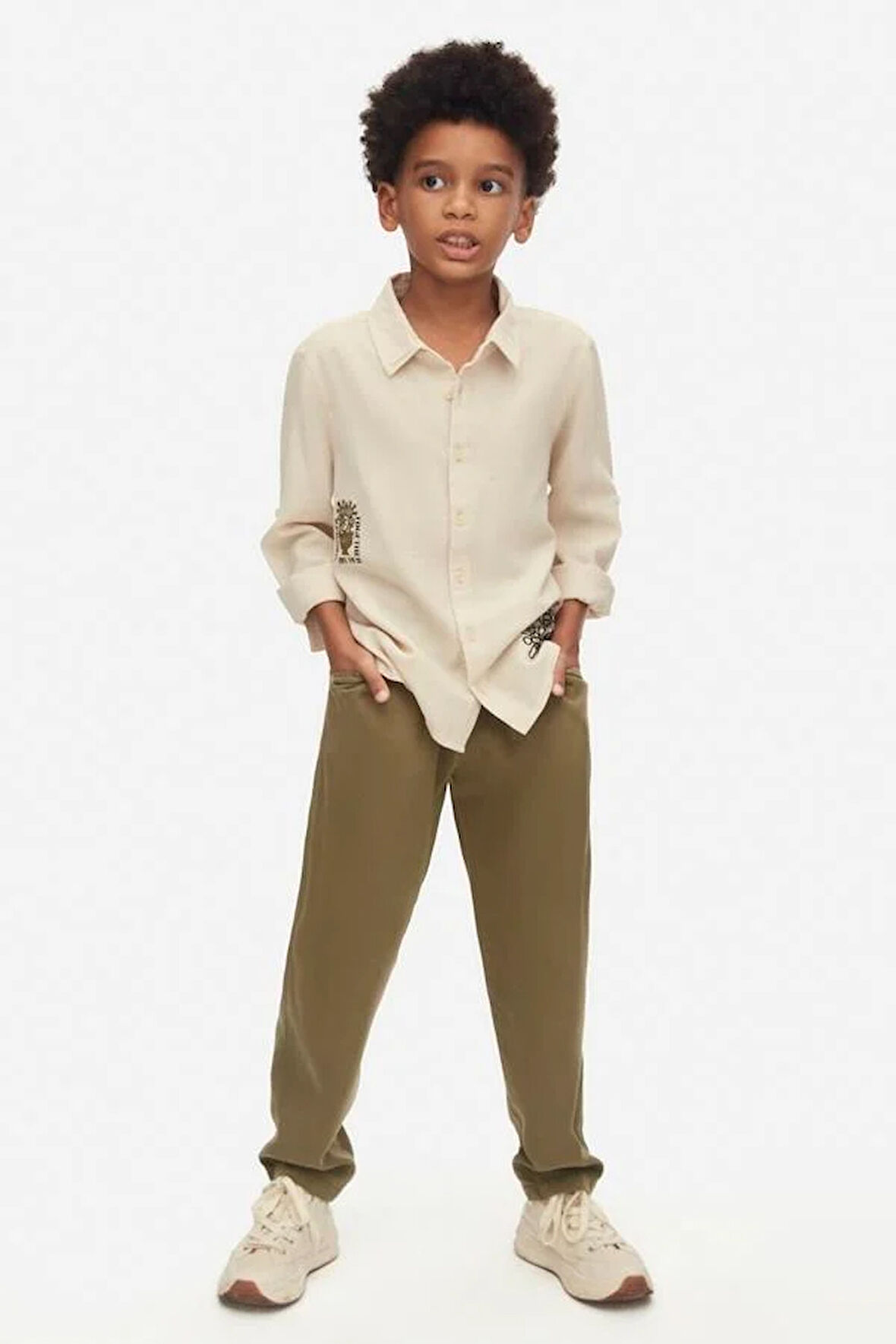 Nk Erkek Çocuk Stronger Gömlek 8-14 Yaş Krem