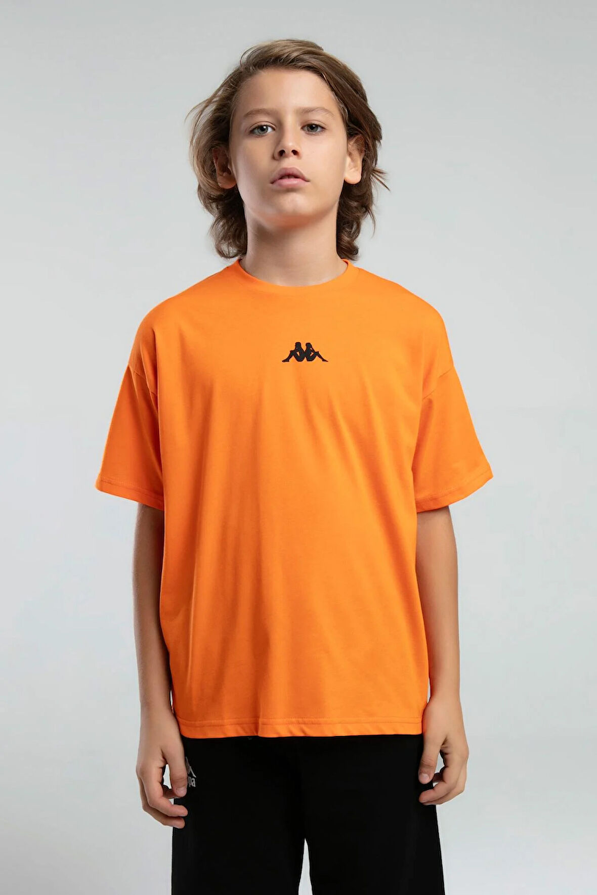 Kappa Erkek Çocuk Sırtı Baskılı Tshirt 5-16 Yaş Turuncu