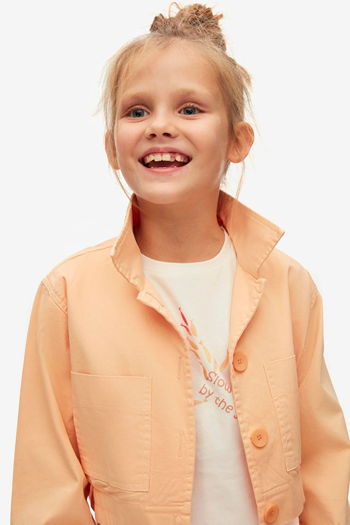 Nk Kız Çocuk Carnelian Ceket 4-8 Yaş Somon