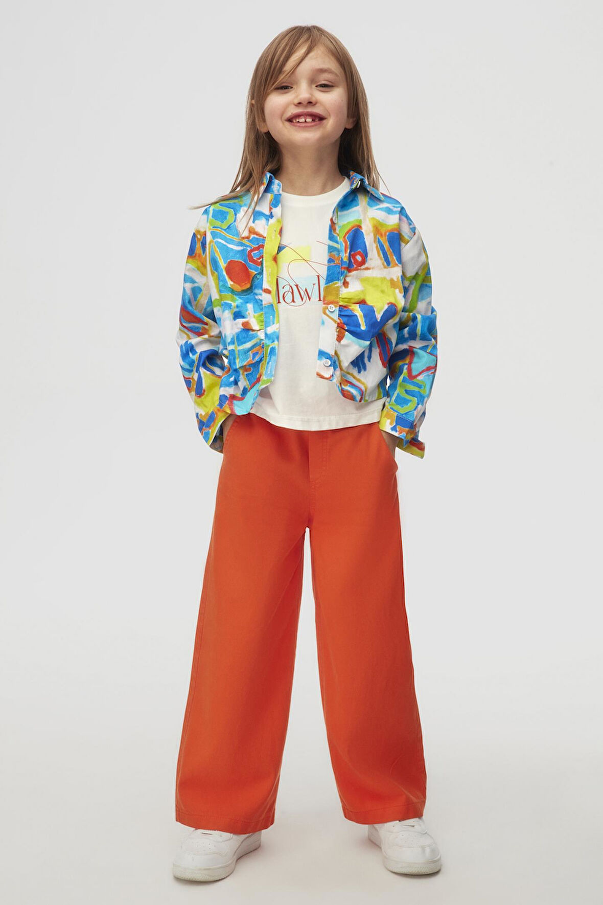 Nk Kız Çocuk Confetti Gömlek 4-8 Yaş Mavi