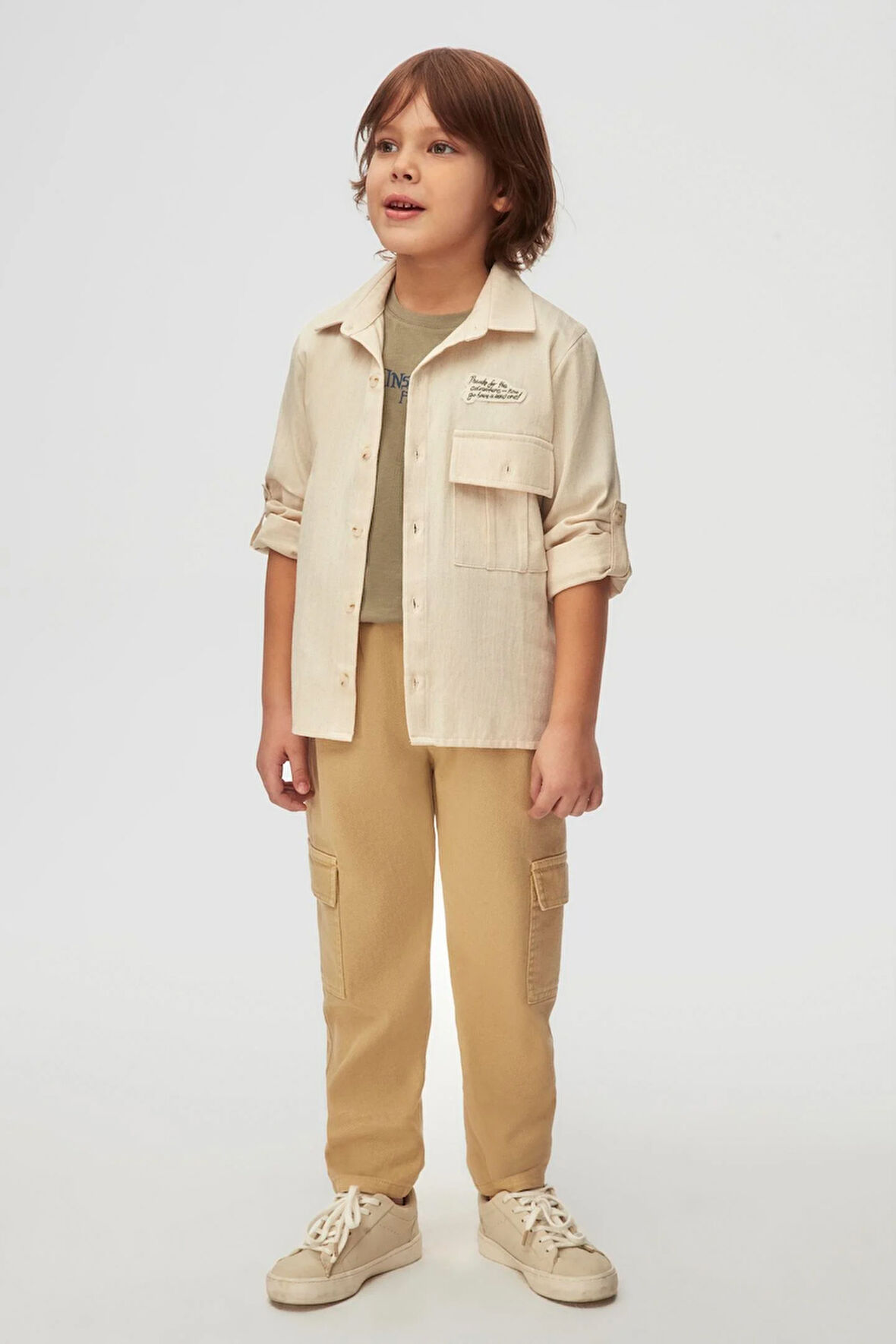 Nk Erkek Çocuk Adventure Gömlek 4-8 Yaş Krem