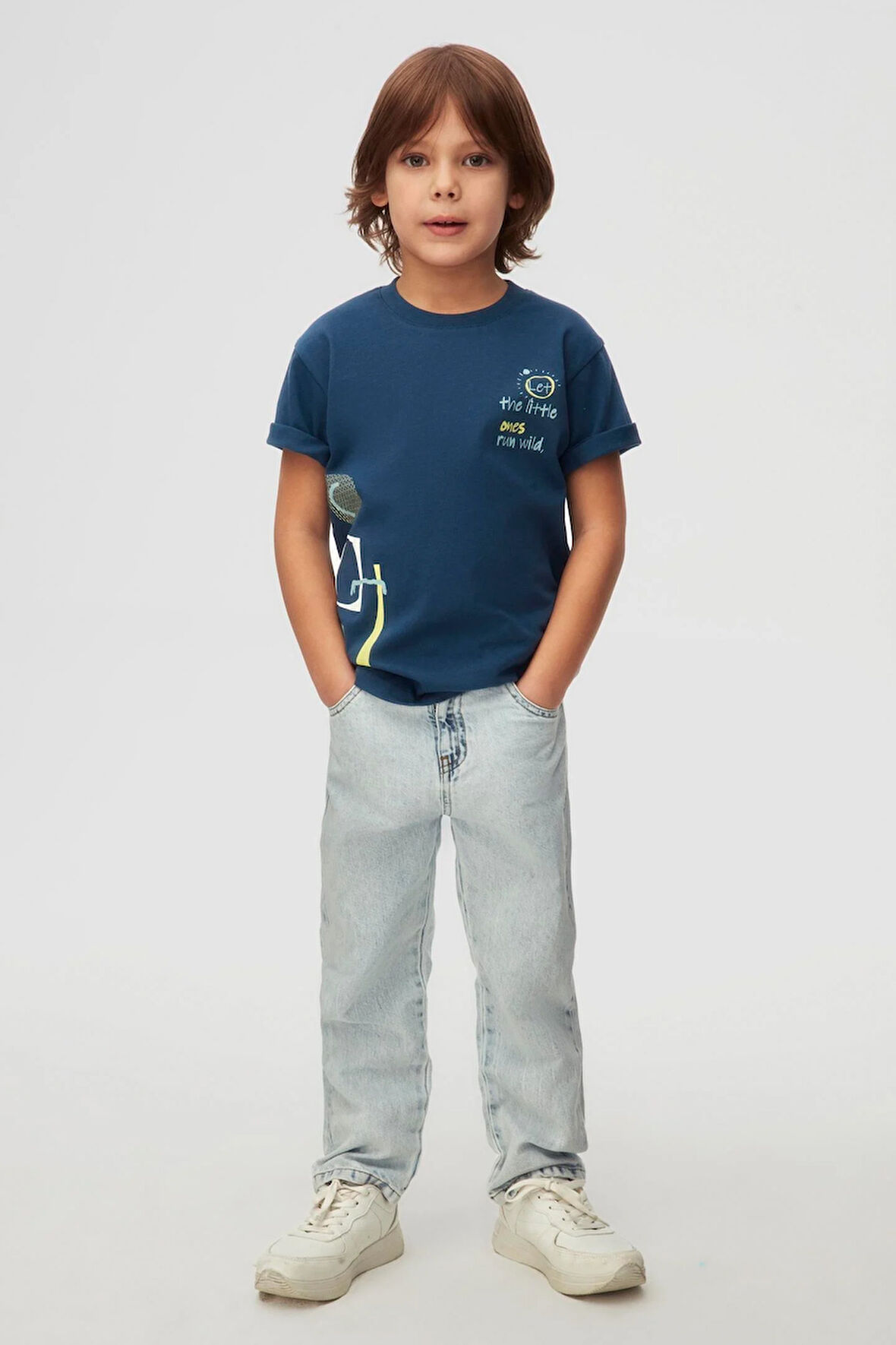 Nk Erkek Çocuk Wild Tshirt 4-8 Yaş İndigo