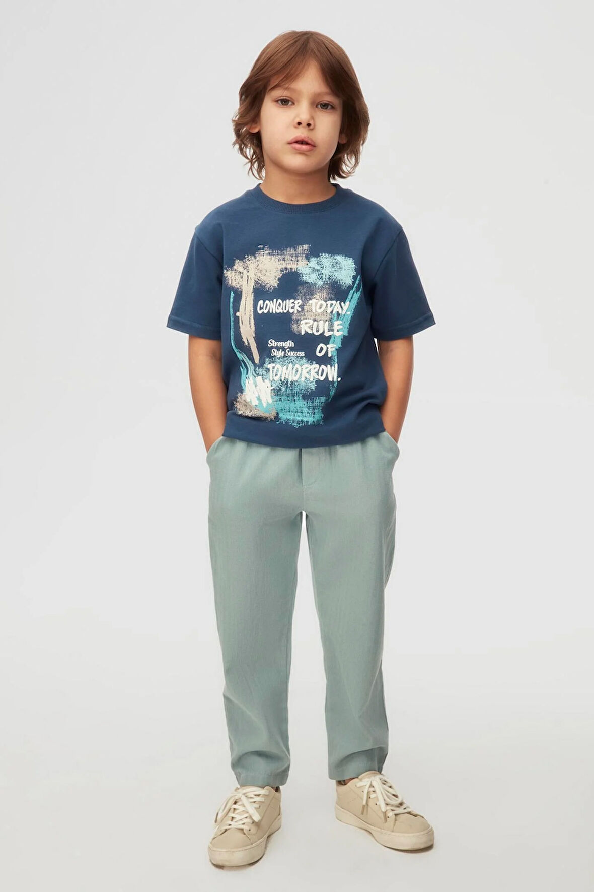 Nk Erkek Çocuk Conquer Tshirt 4-8 Yaş İndigo