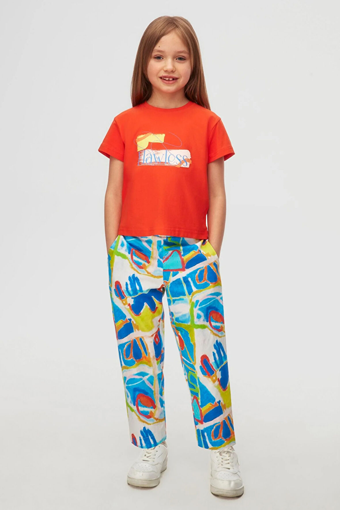 Nk Kız Çocuk Flawlenss Tshirt 4-8 Yaş Kırmızı