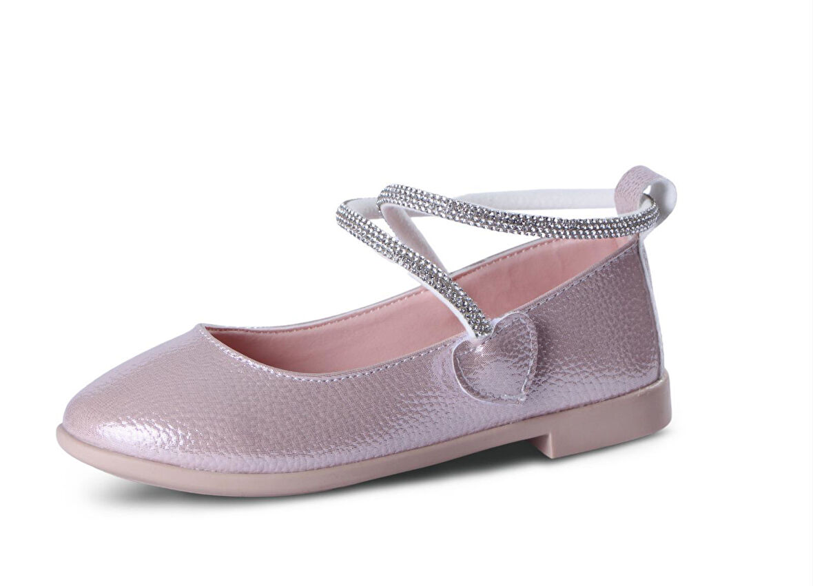 Momy Kız Bebek Babet Ayakkabı 21-25 Numara Pudra