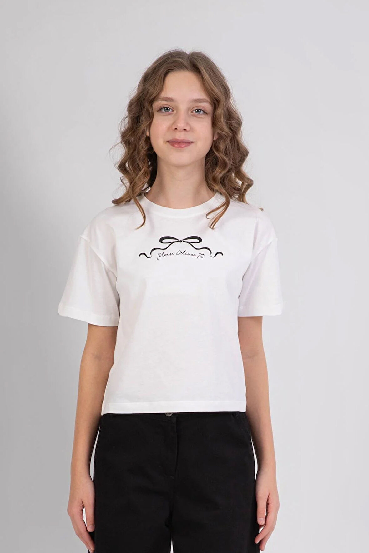 Dmb Kız Çocuk Baskılı Tshirt 9-14 Yaş Ekru