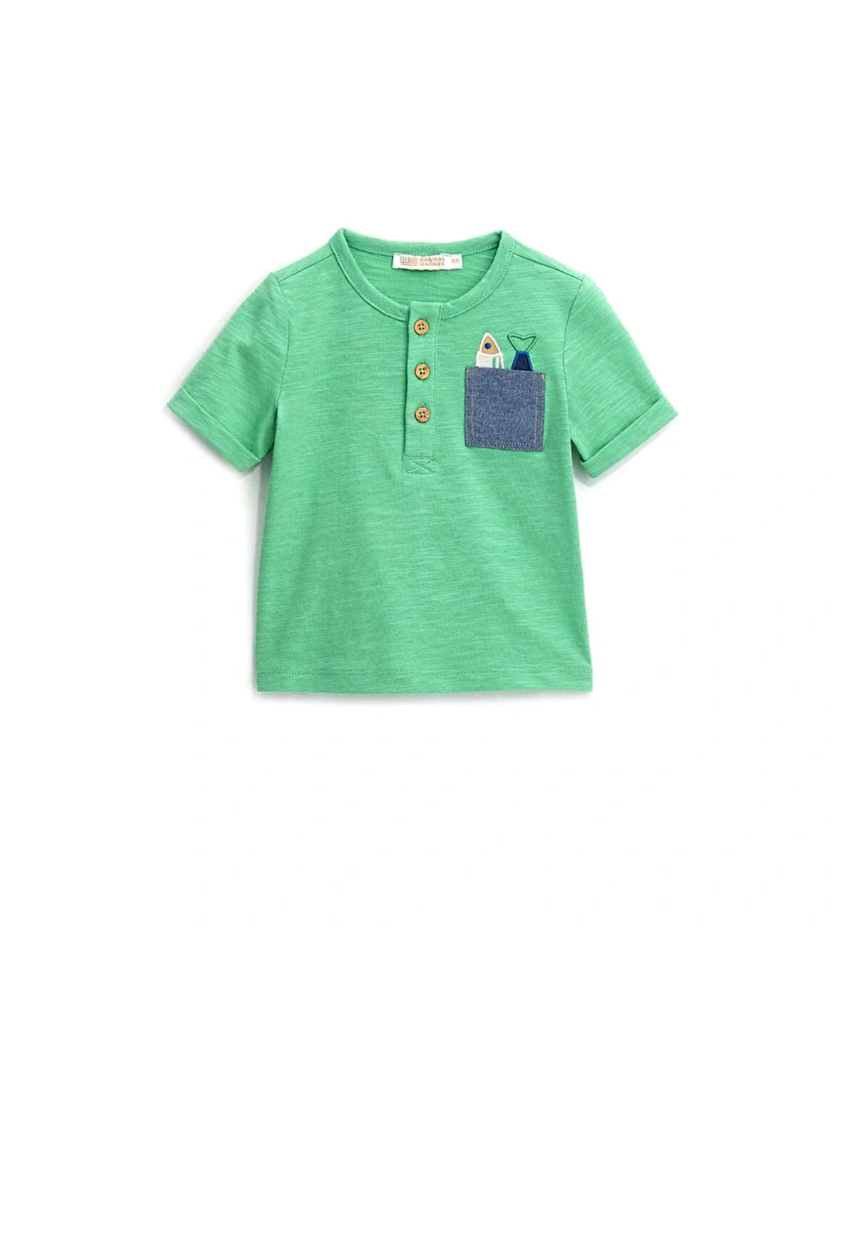 Orginal Marines Erkek Bebek Tshirt 9-24 Ay Yeşil