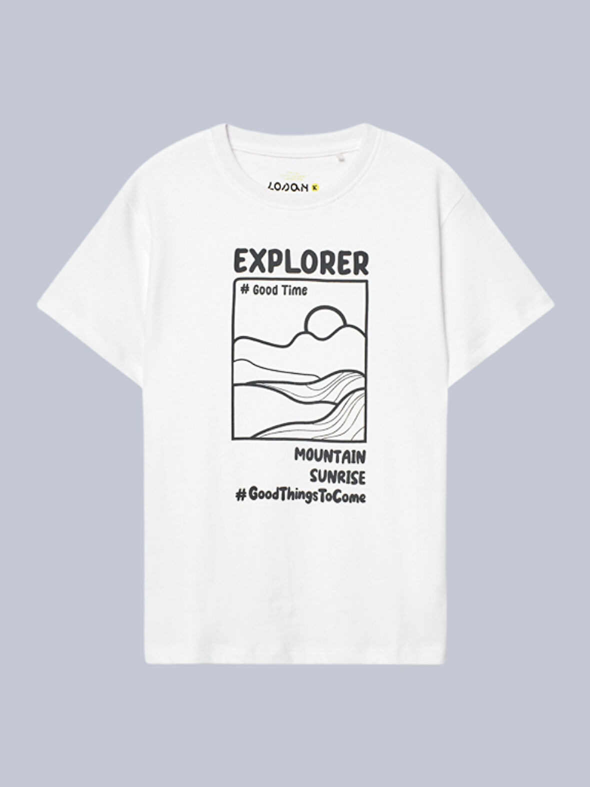 Losan Erkek Çocuk Baskılı Tshirt 2-7 Yaş Beyaz