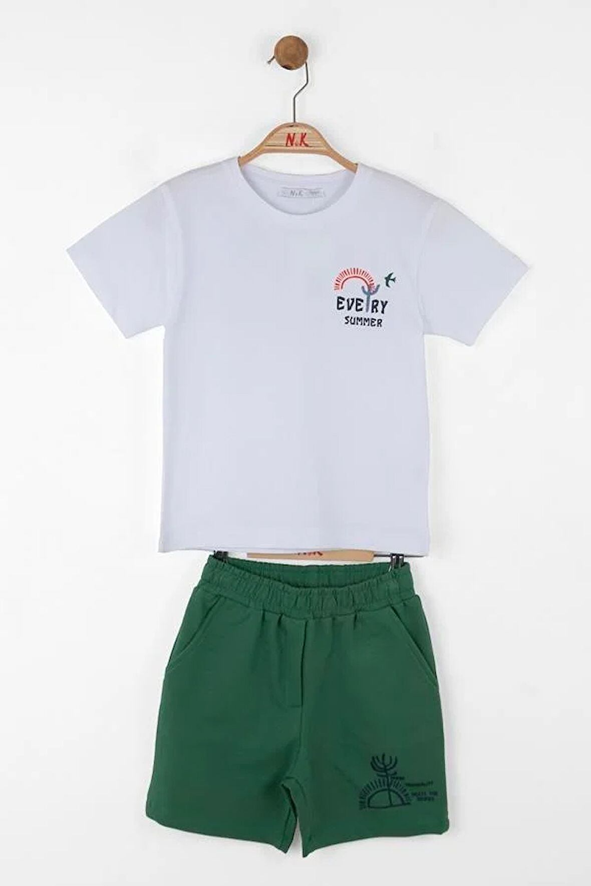 Nk Erkek Çocuk Kaktüs Şortlu Takım 4-8 Yaş Yeşil
